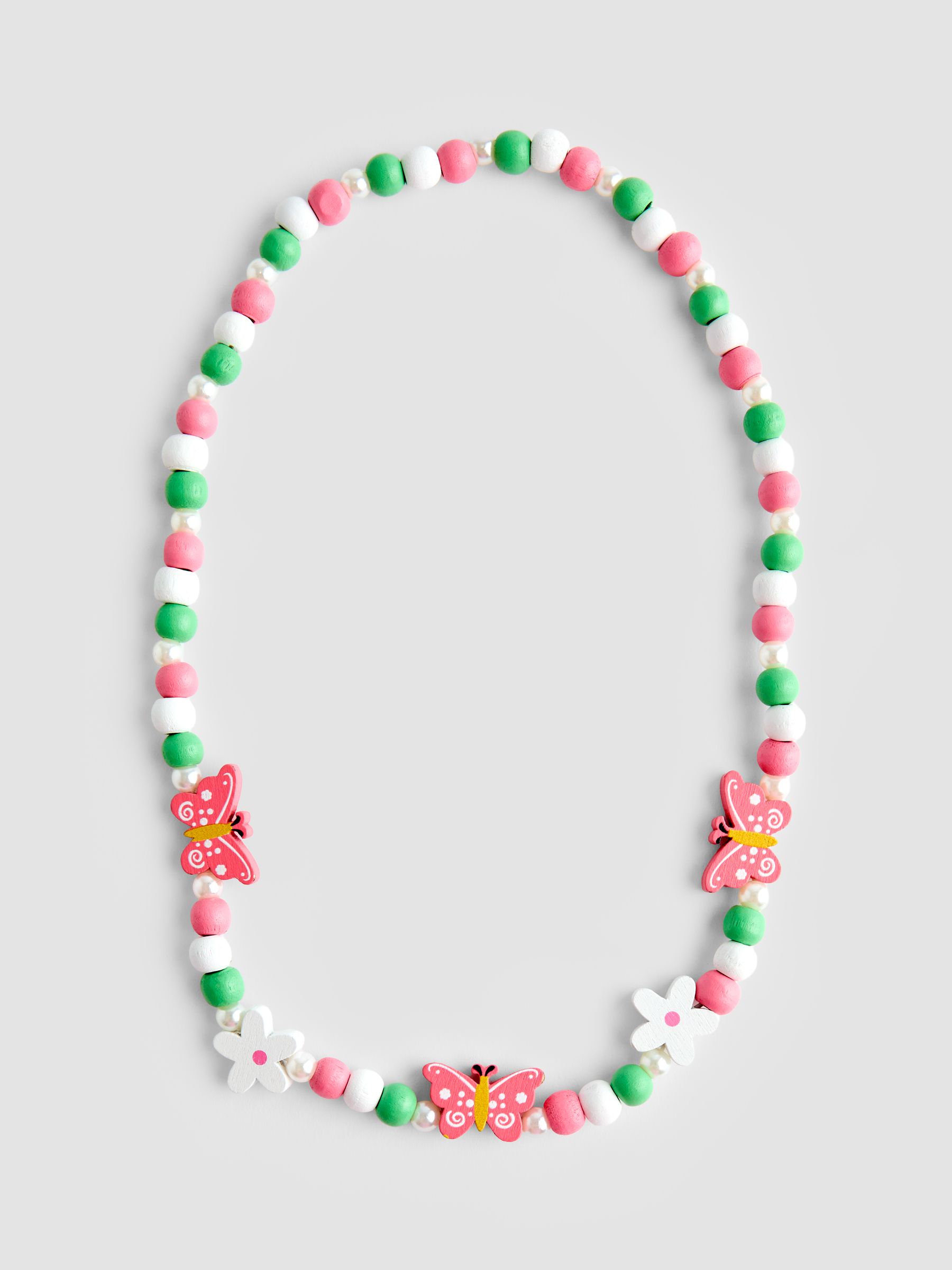 Light Pink Butterfly Necklace Set - Image 2 of 4