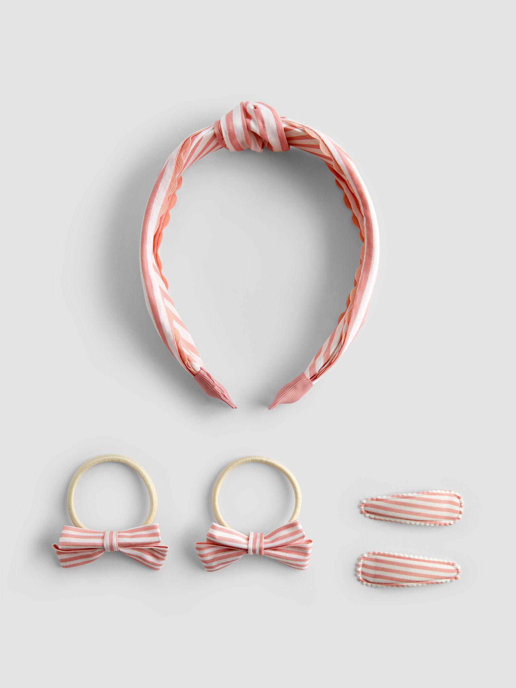 Light Pink Stripe Hair Accessories Set - Image 2 of 5