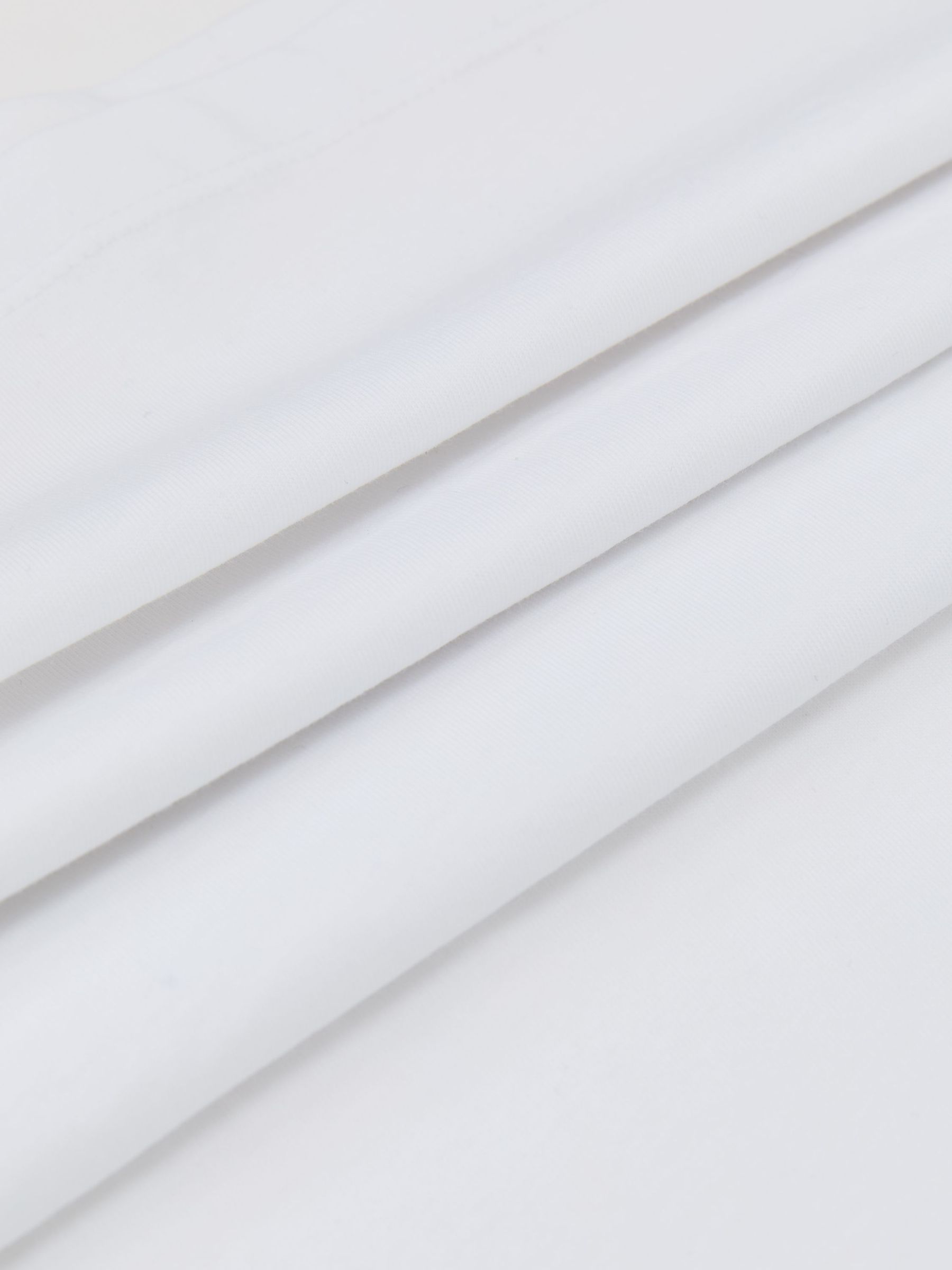Cotton V-neck Tailored-Fit T-Shirt in White - image 5