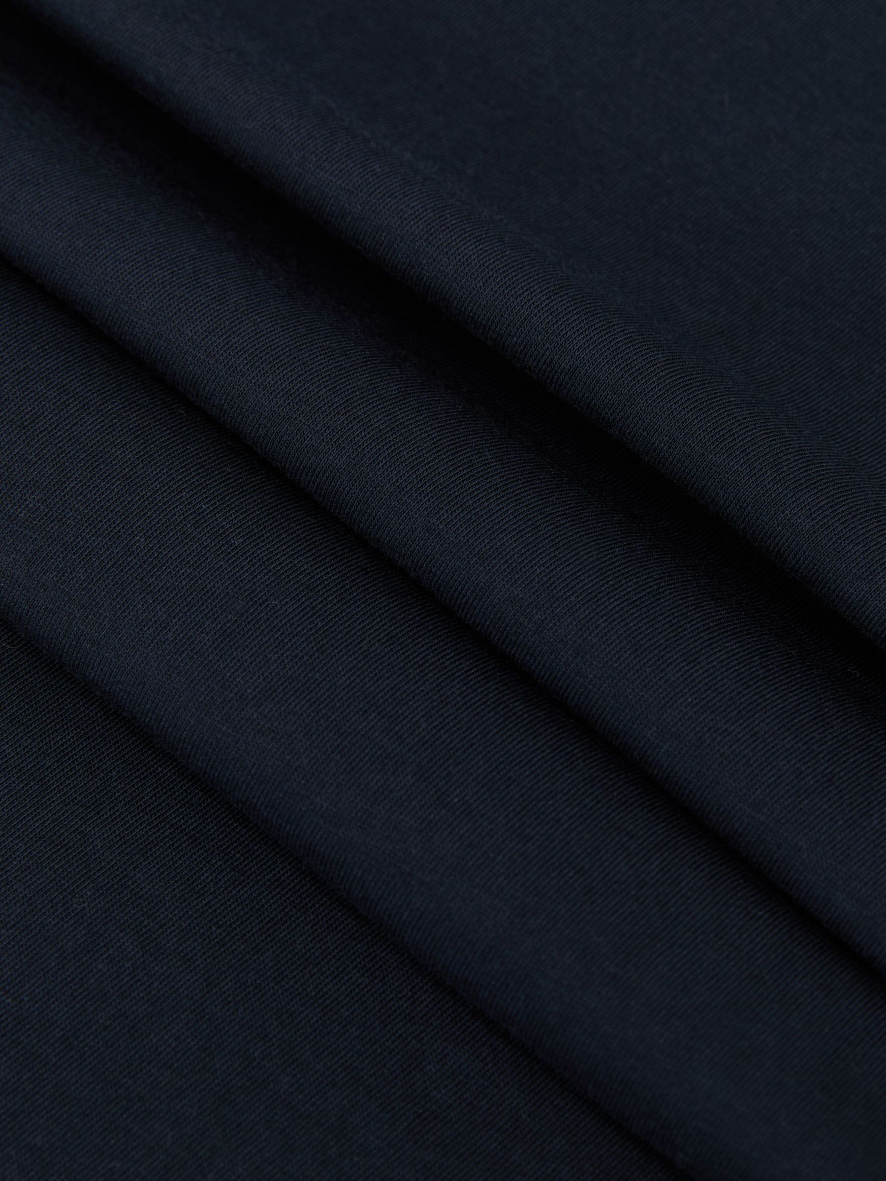 Cotton V-neck Tailored-Fit T-Shirt in Navy - Image 6 of 6