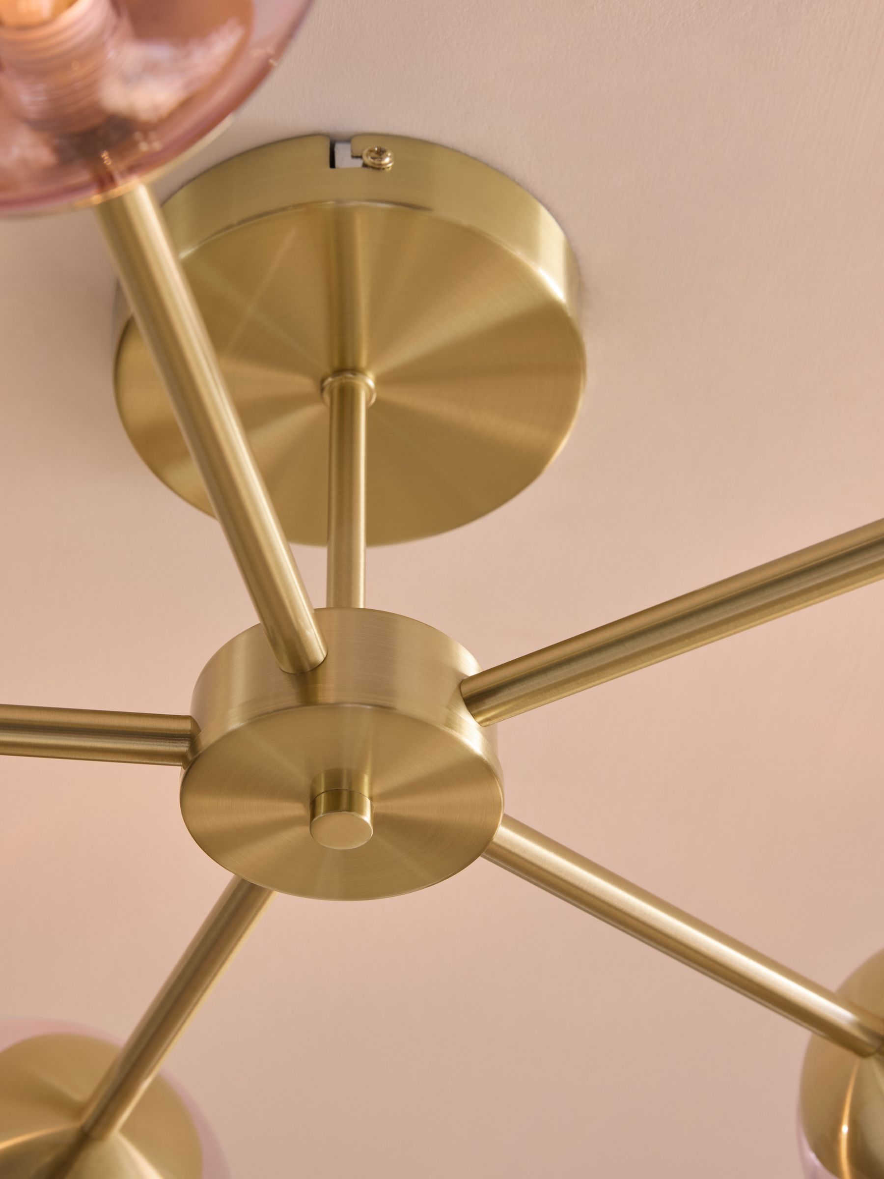 5 Light Flush Ceiling Light in Pink - Image 2 of 6 5 Light Flush Ceiling Light in Pink - Image 2 of 6