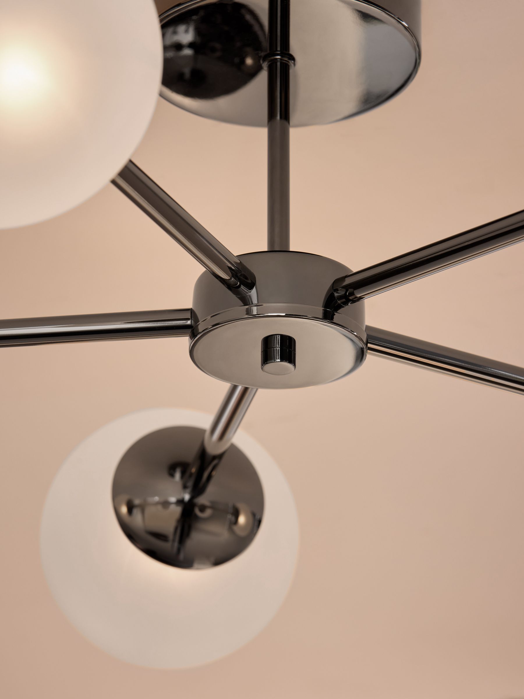 5 Light Flush Ceiling Light in Black - Image 3 of 6