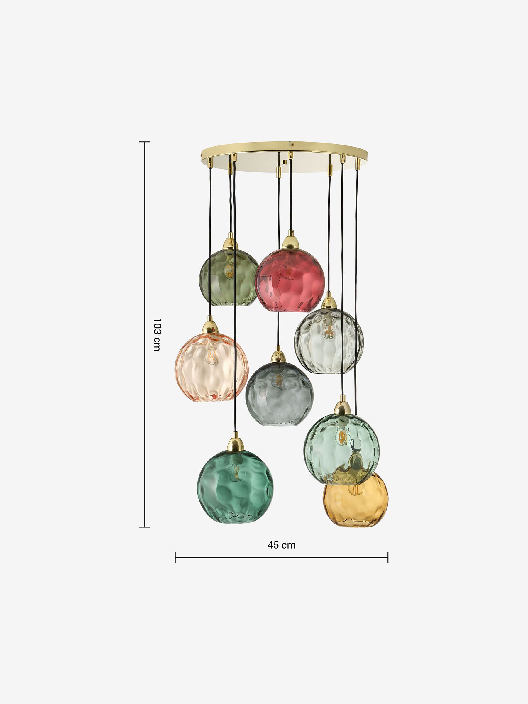 Ilaria 8 Light Cluster Pendant Ceiling Light in Multi - Image 3 of 3 Ilaria 8 Light Cluster Pendant Ceiling Light in Multi - Image 3 of 3