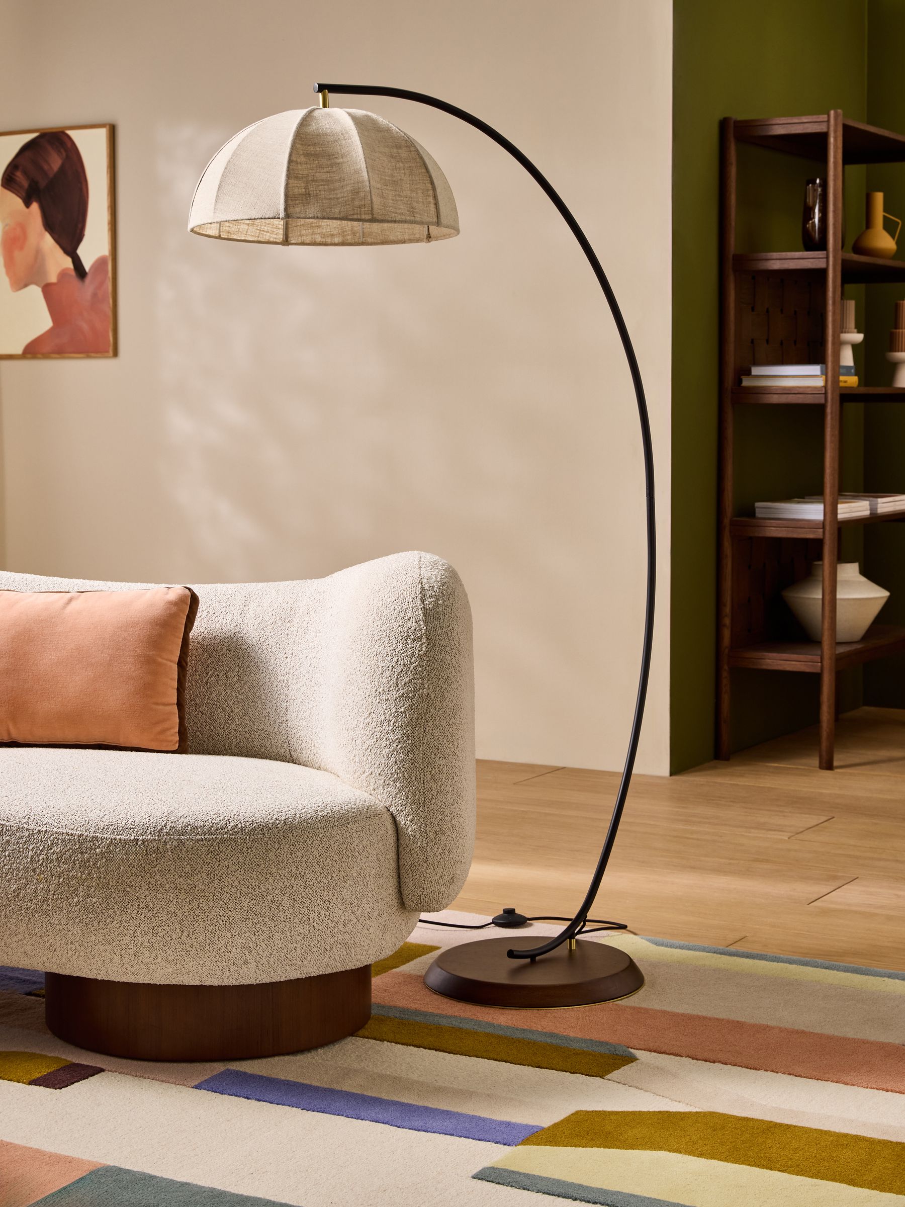 Benny Floor Lamp in Cream/ - Image 2 of 6