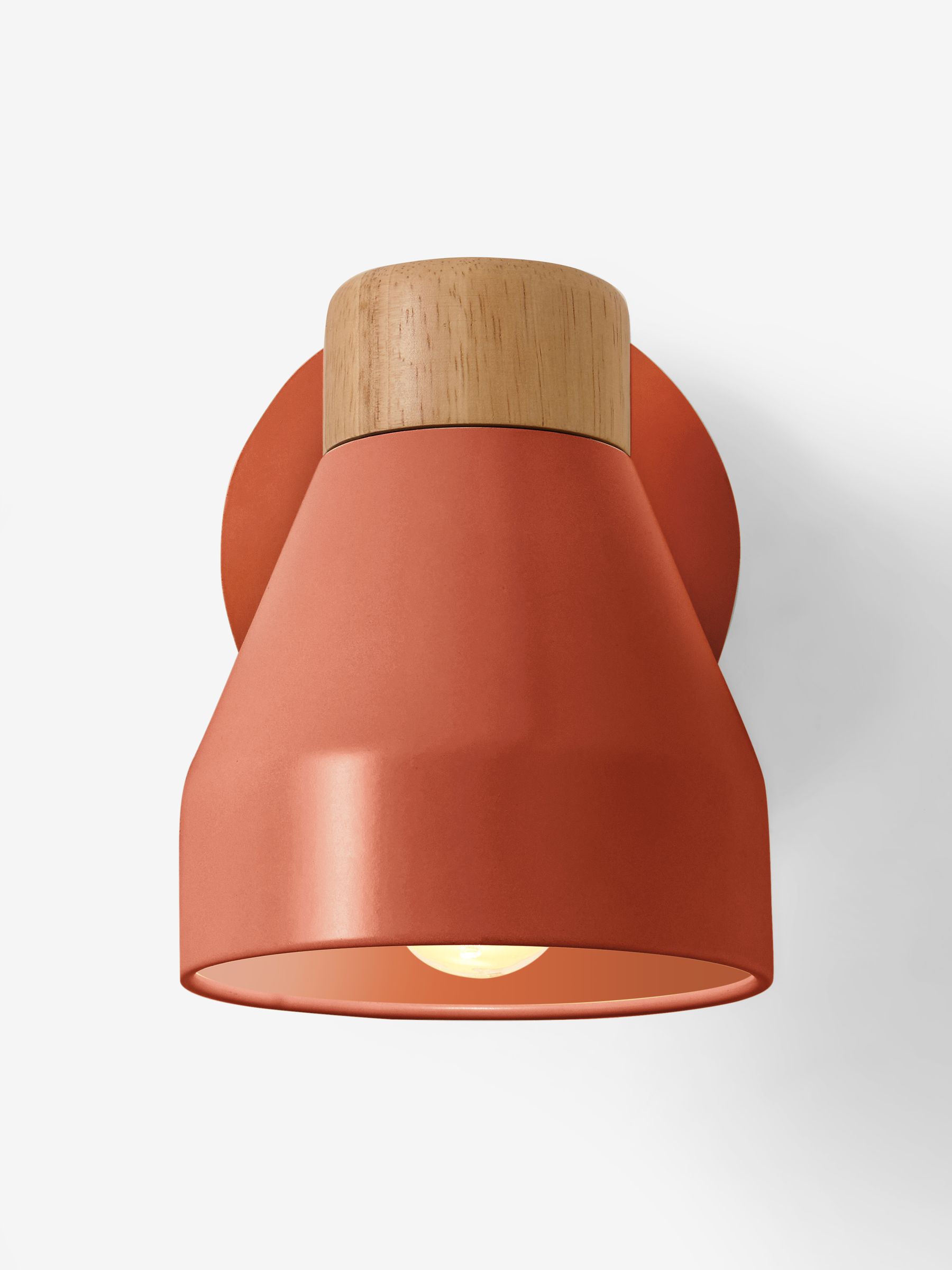 Albert Wall Light in Terracotta Red - Image 2 of 3