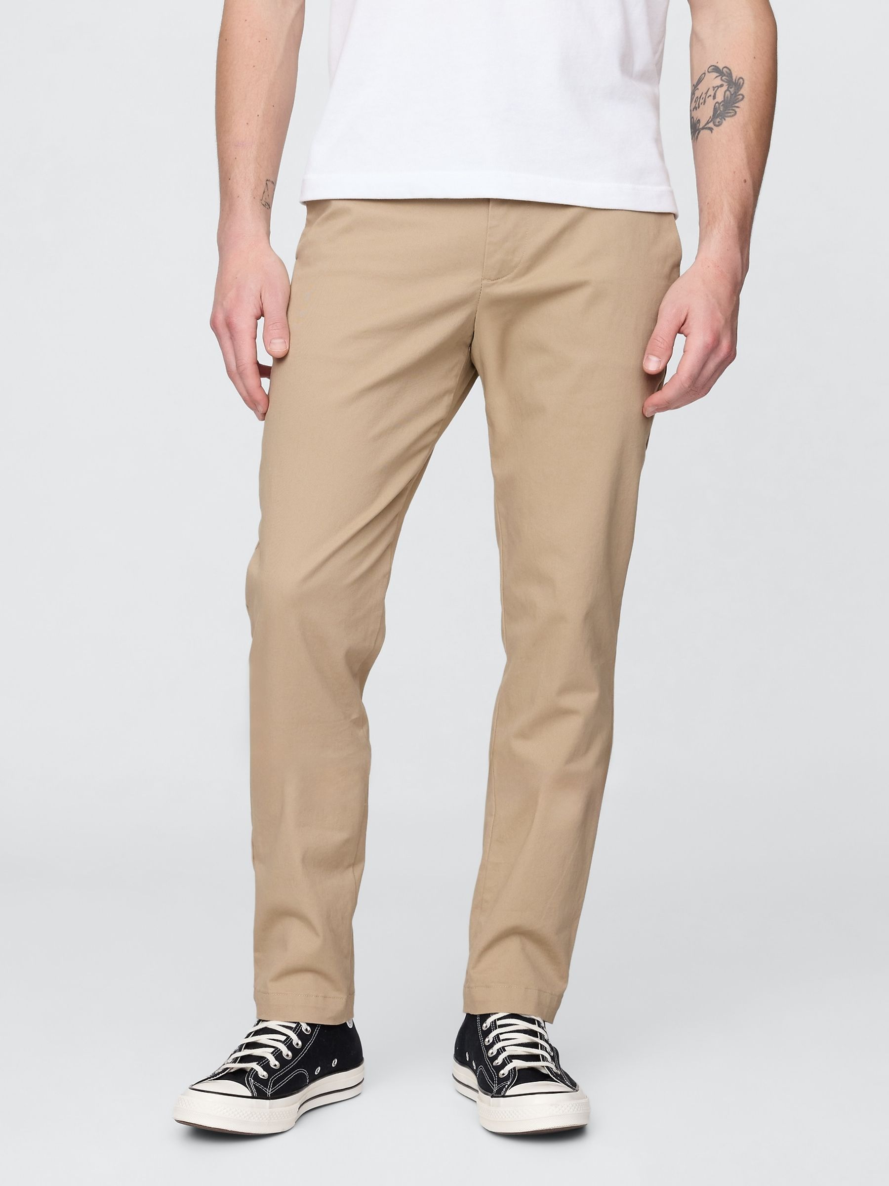 Beige Slim Chinos - Image 1 of 6 Beige Slim Chinos - Image 1 of 6