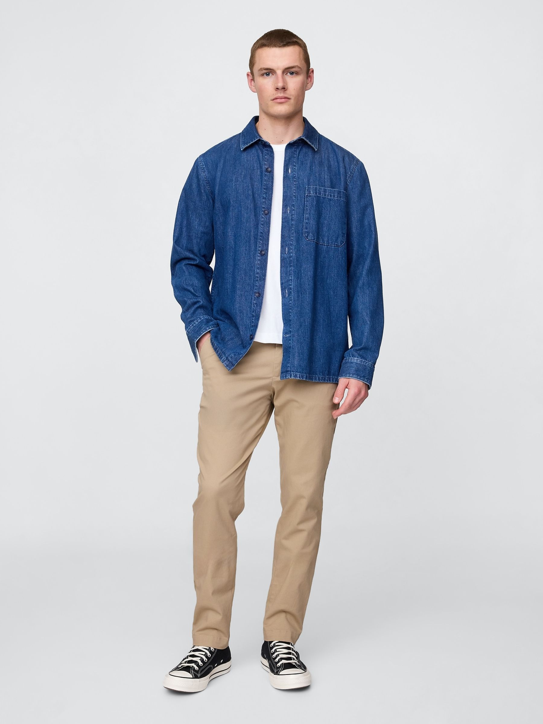 Beige Slim Chinos - Image 5 of 6