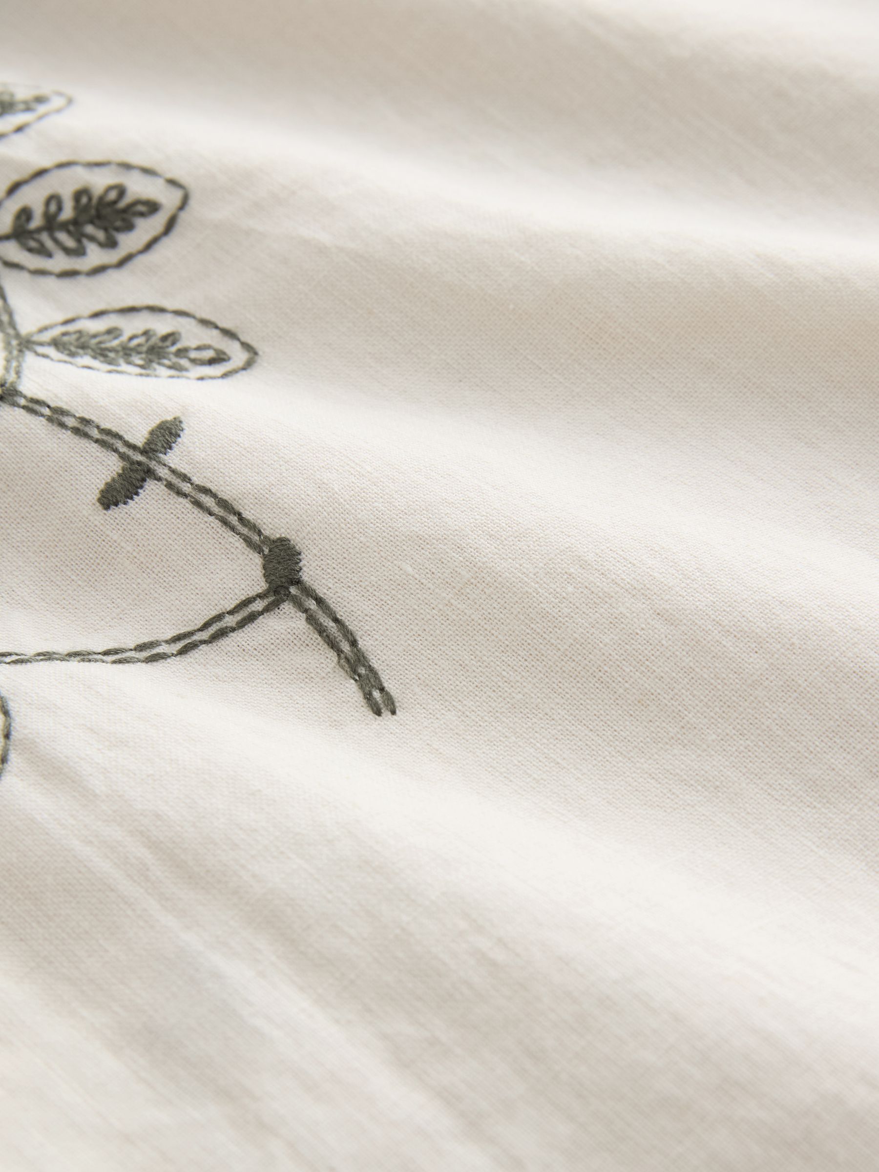 Cream Linen-Cotton Relaxed Straight-Hem Shirt - Image 3 of 4