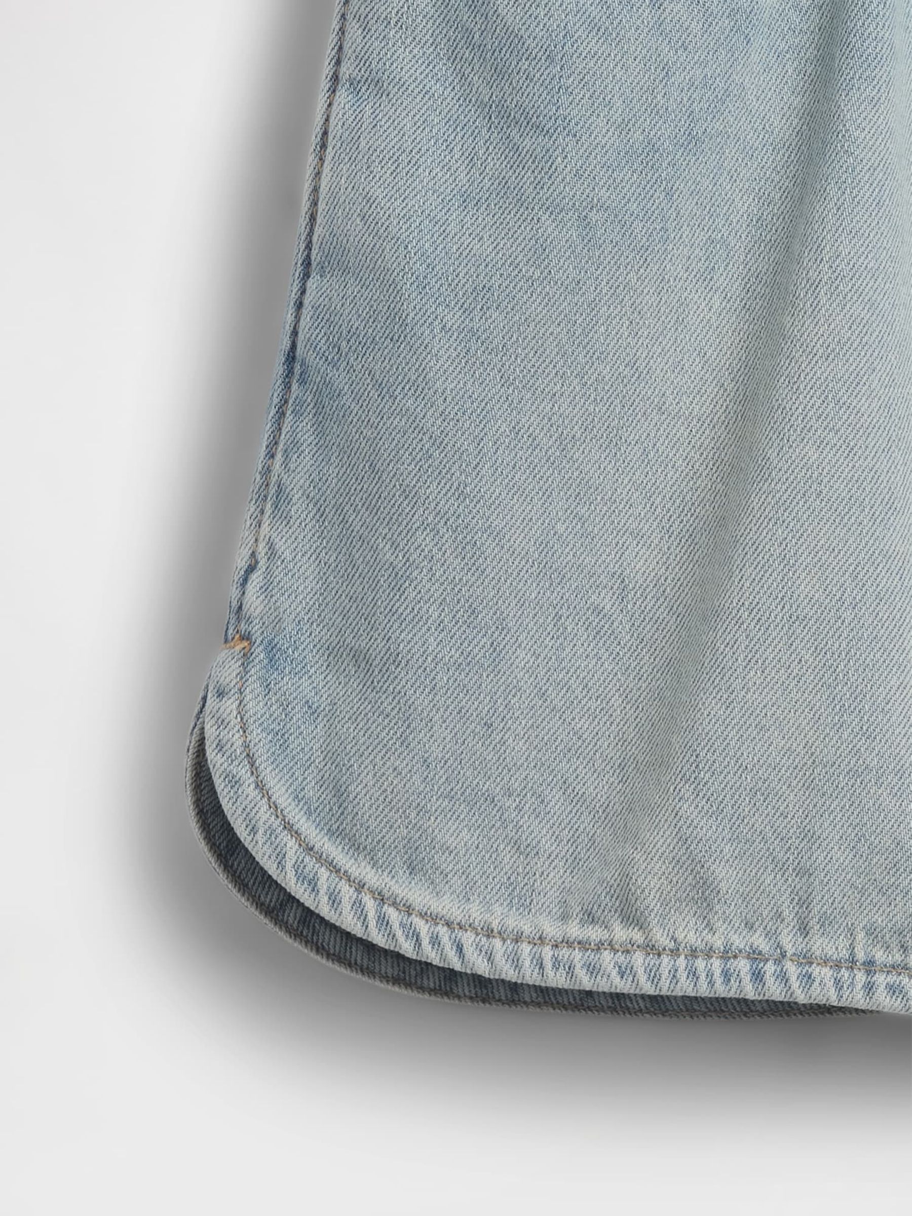 Light Wash High Waisted Denim Easy Shorts - Image 6 of 6