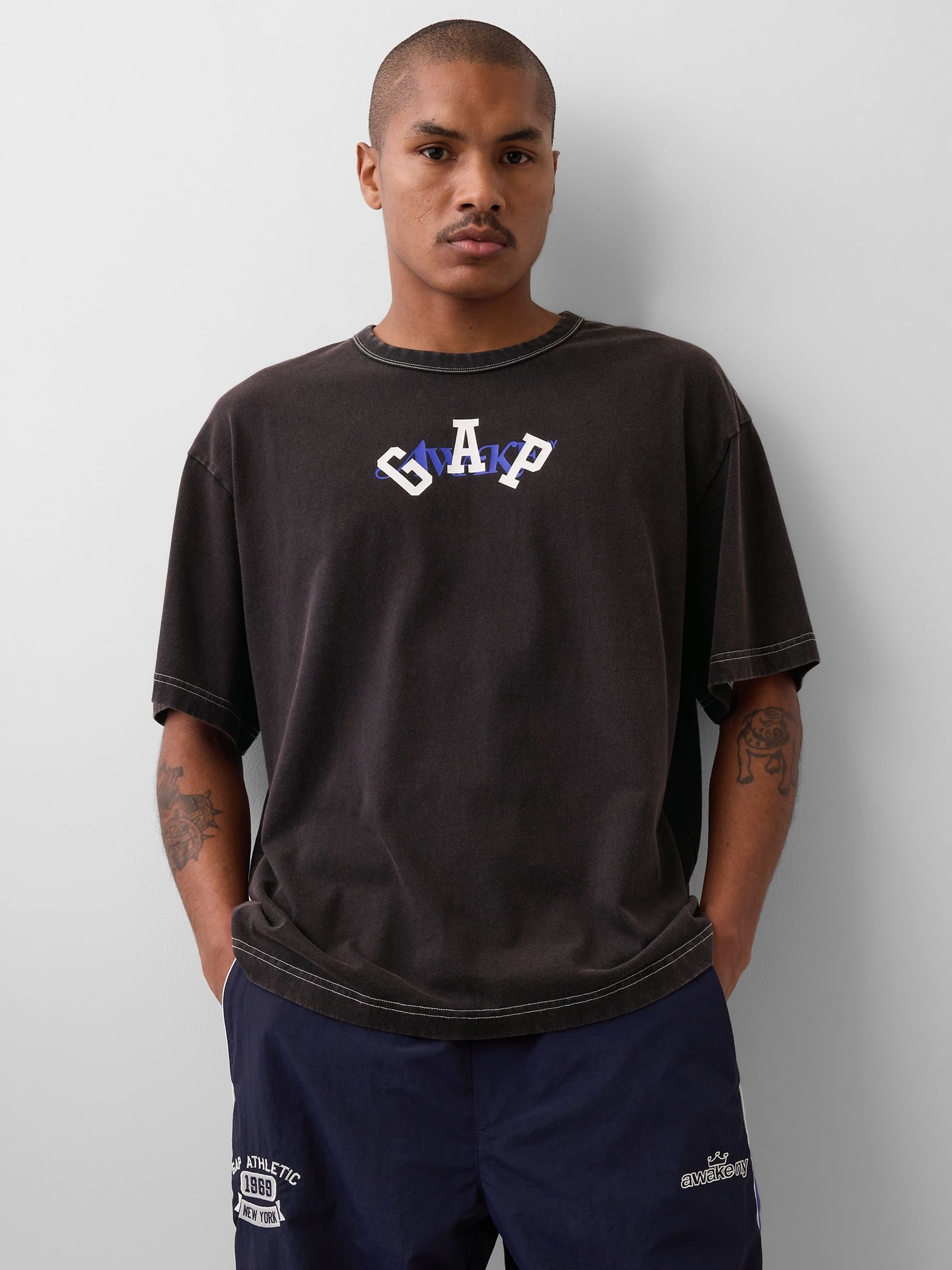 Gap x Awake NY Black Relaxed Logo T-Shirt - Image 1 of 4