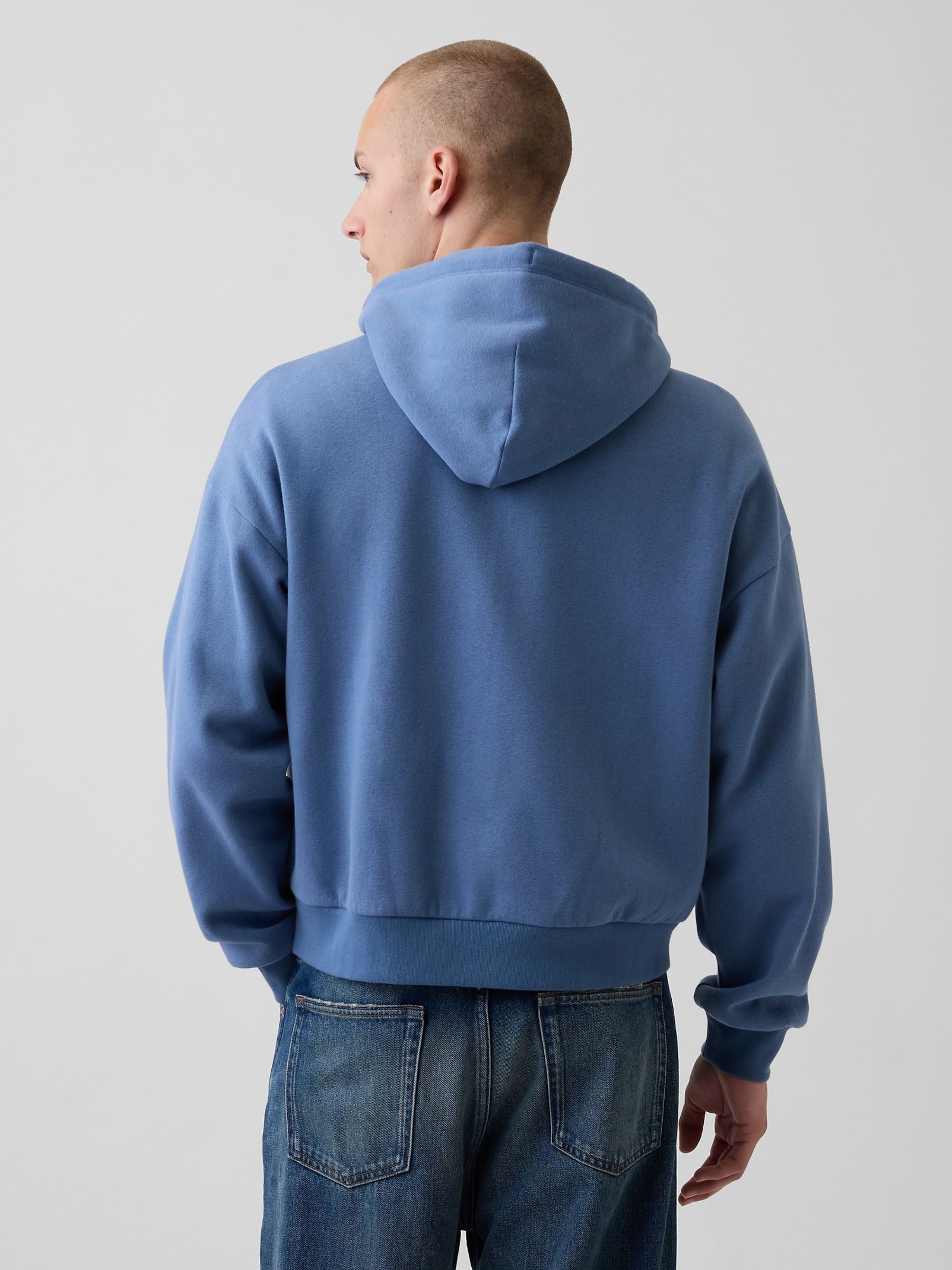 Blue VintageSoft Oversized Logo Zip Hoodie - Image 2 of 4