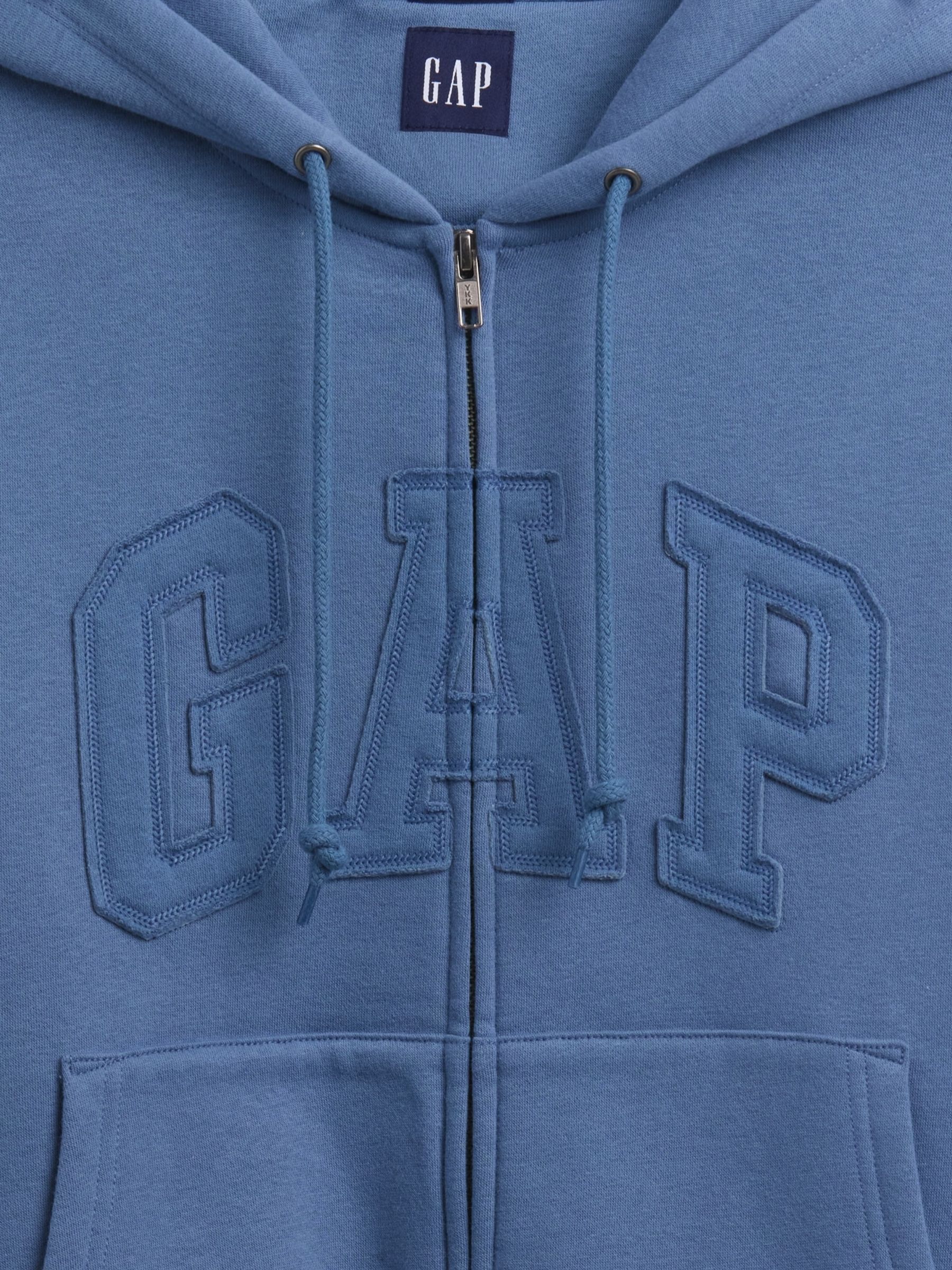 Blue VintageSoft Oversized Logo Zip Hoodie - Image 4 of 4