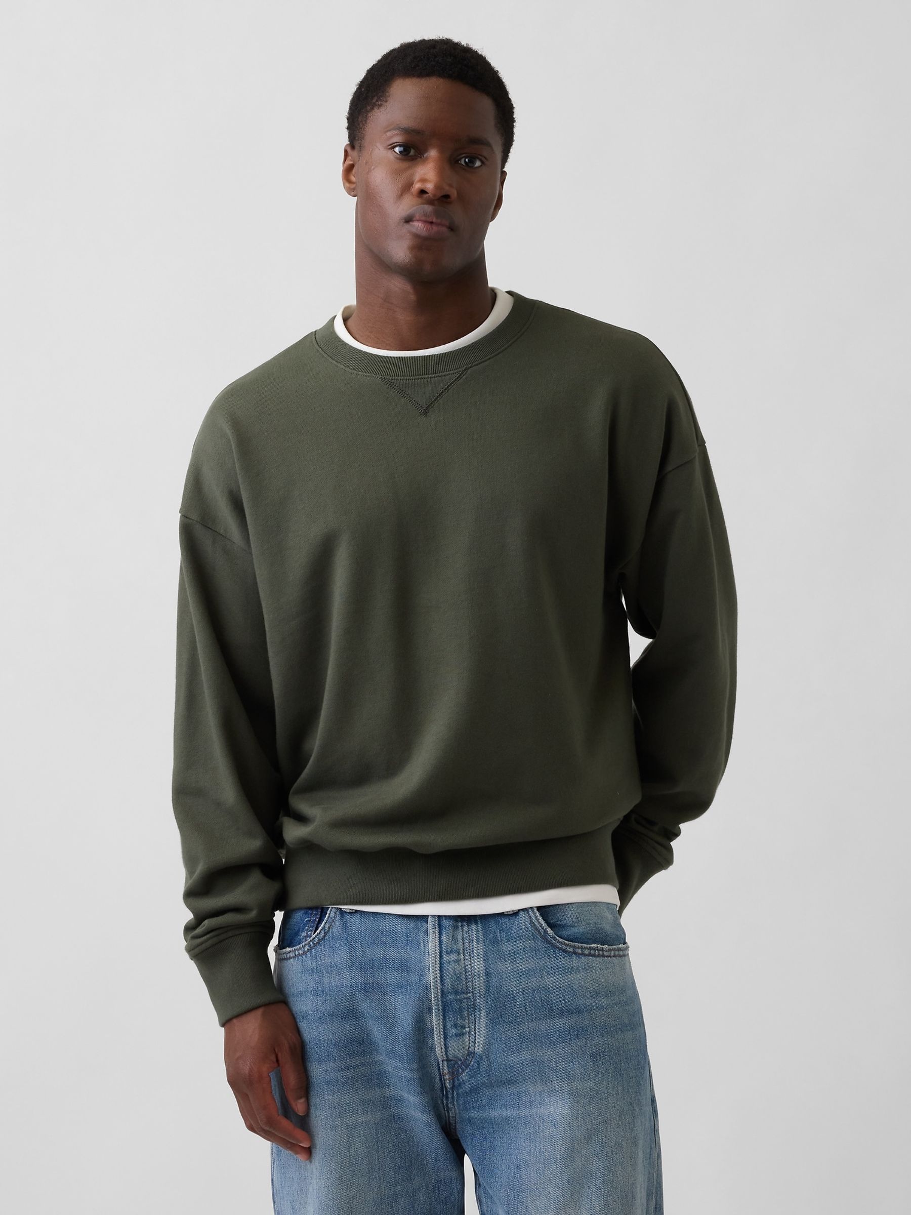 Green Heavyweight French Terry Oversized Sweatshirt - Image 1 of 4