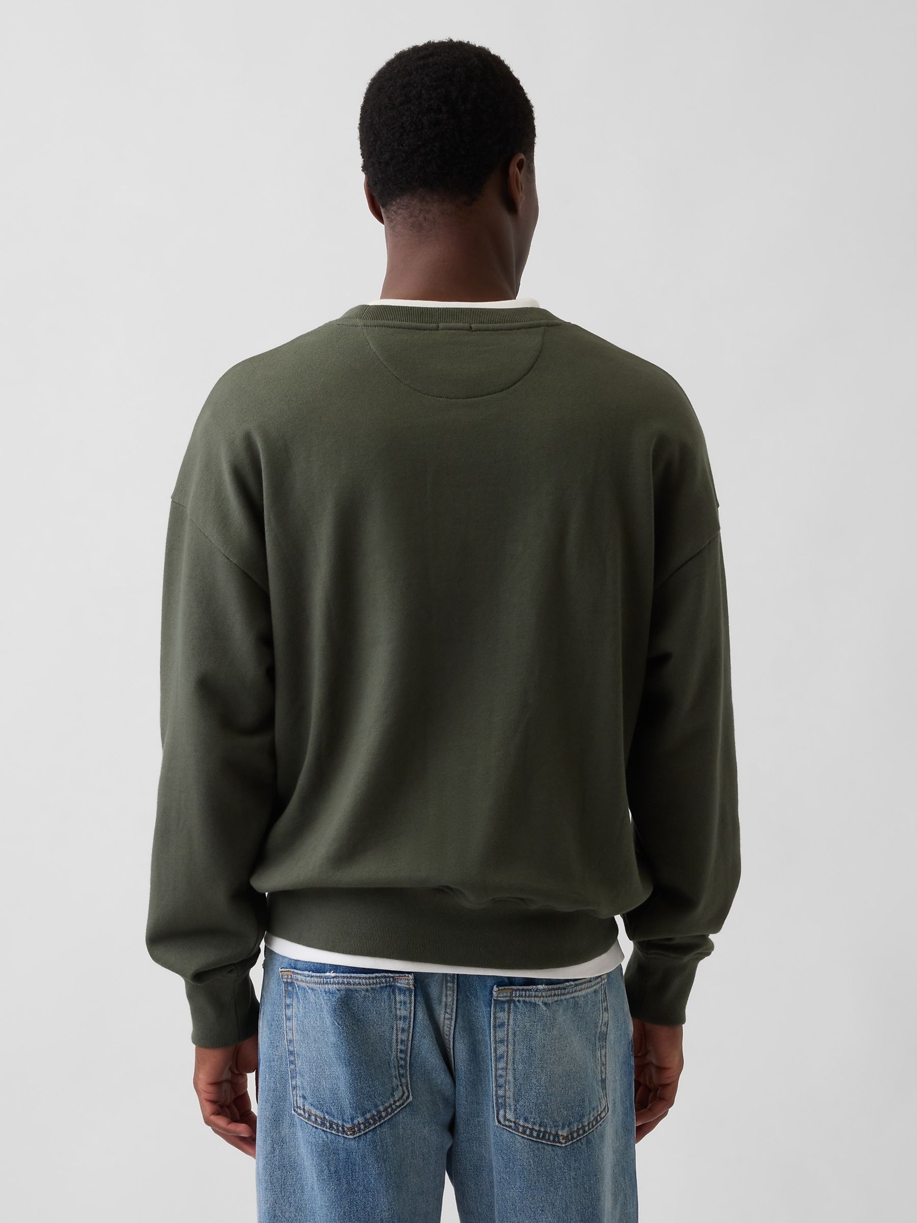 Green Heavyweight French Terry Oversized Sweatshirt - Image 2 of 4