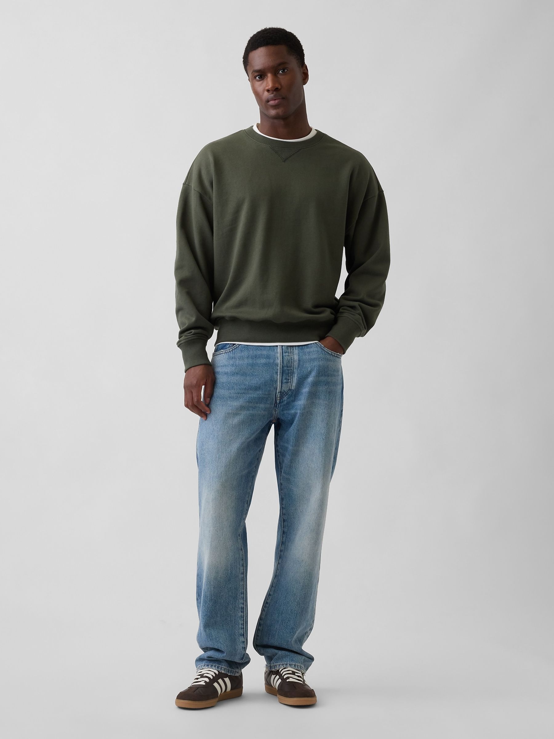 Green Heavyweight French Terry Oversized Sweatshirt - Image 3 of 4