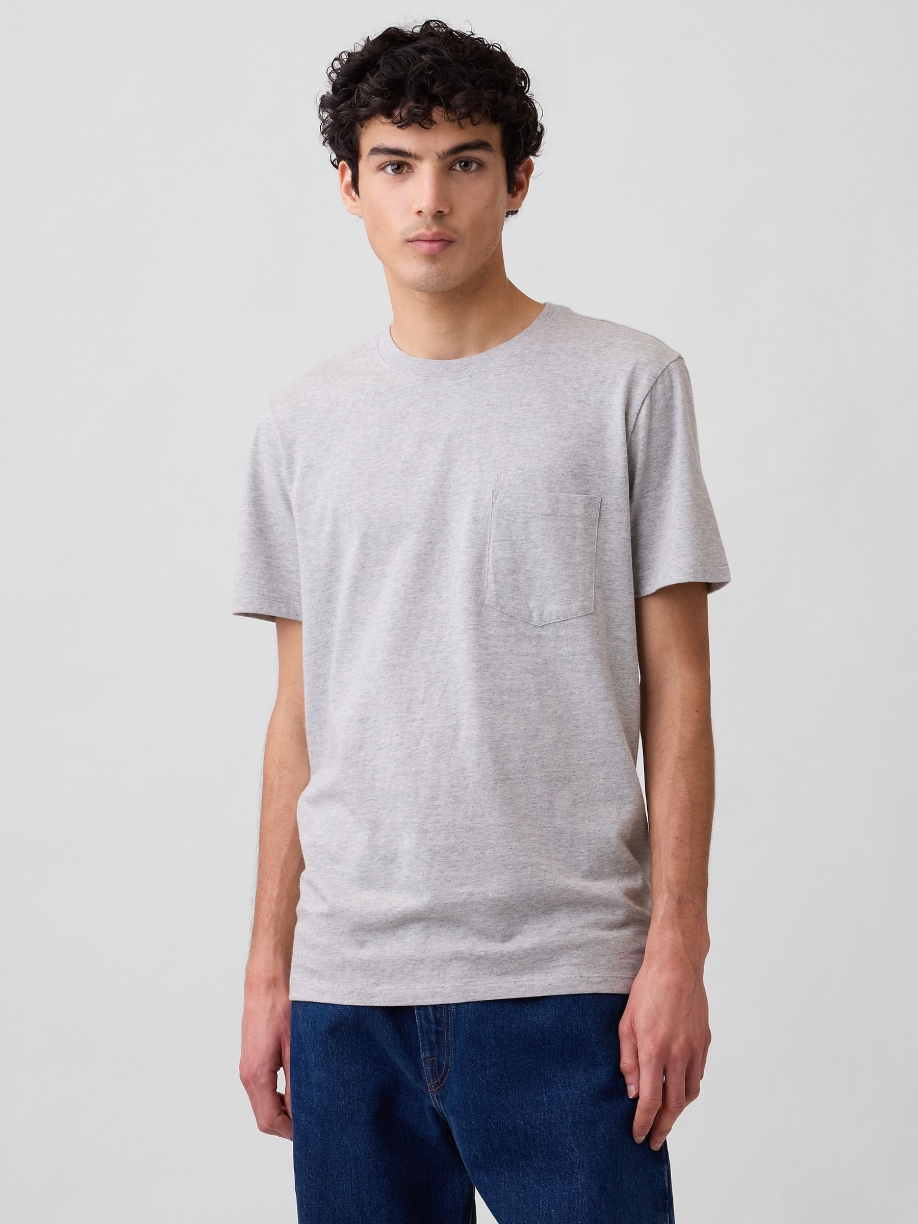 Grey Everyday Soft Pocke T-shirt - Image 1 of 5 Grey Everyday Soft Pocke T-shirt - Image 1 of 5