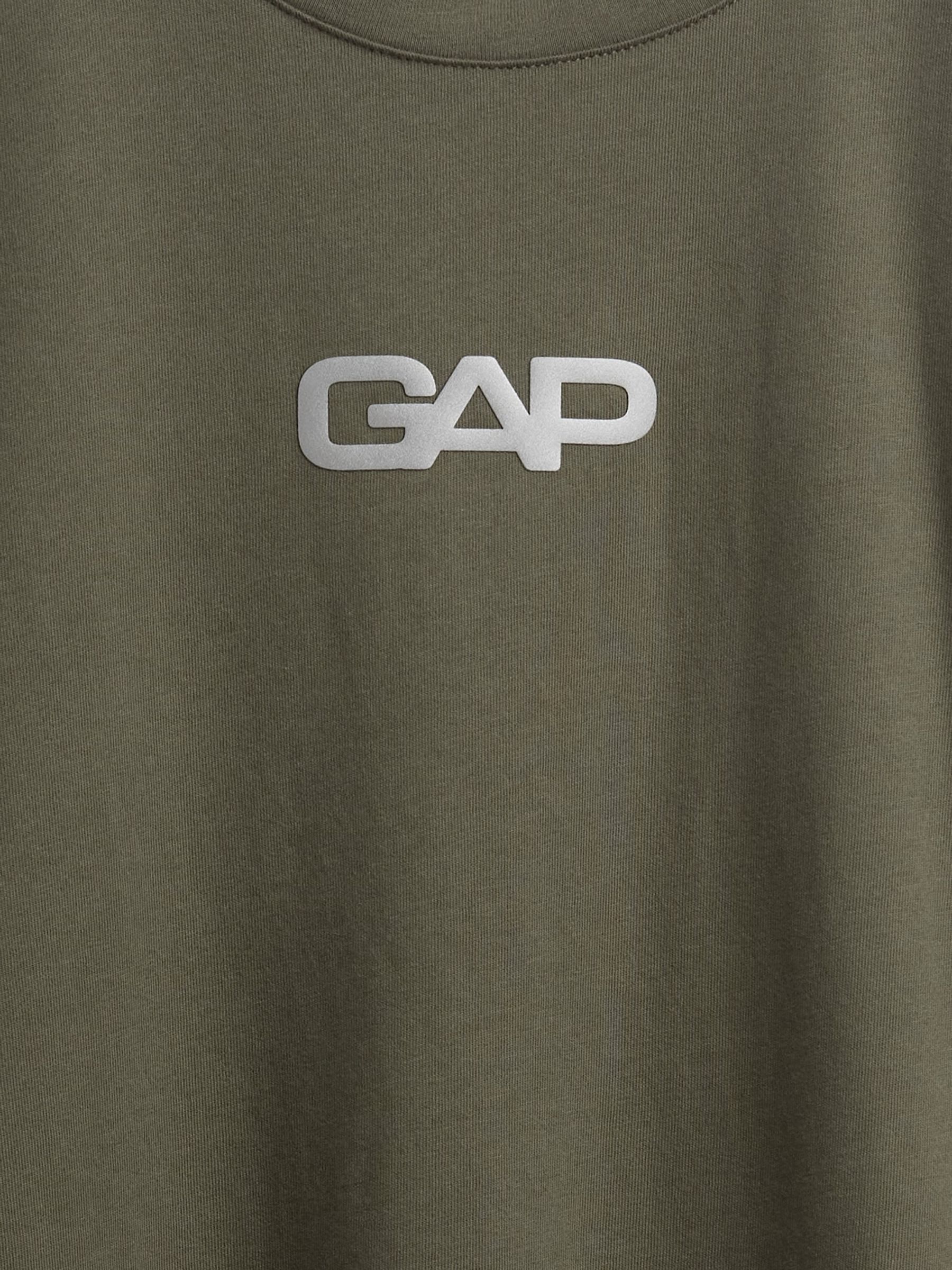 Green Relaxed Logo Boxy Long Sleeve T-Shirt - Image 4 of 4