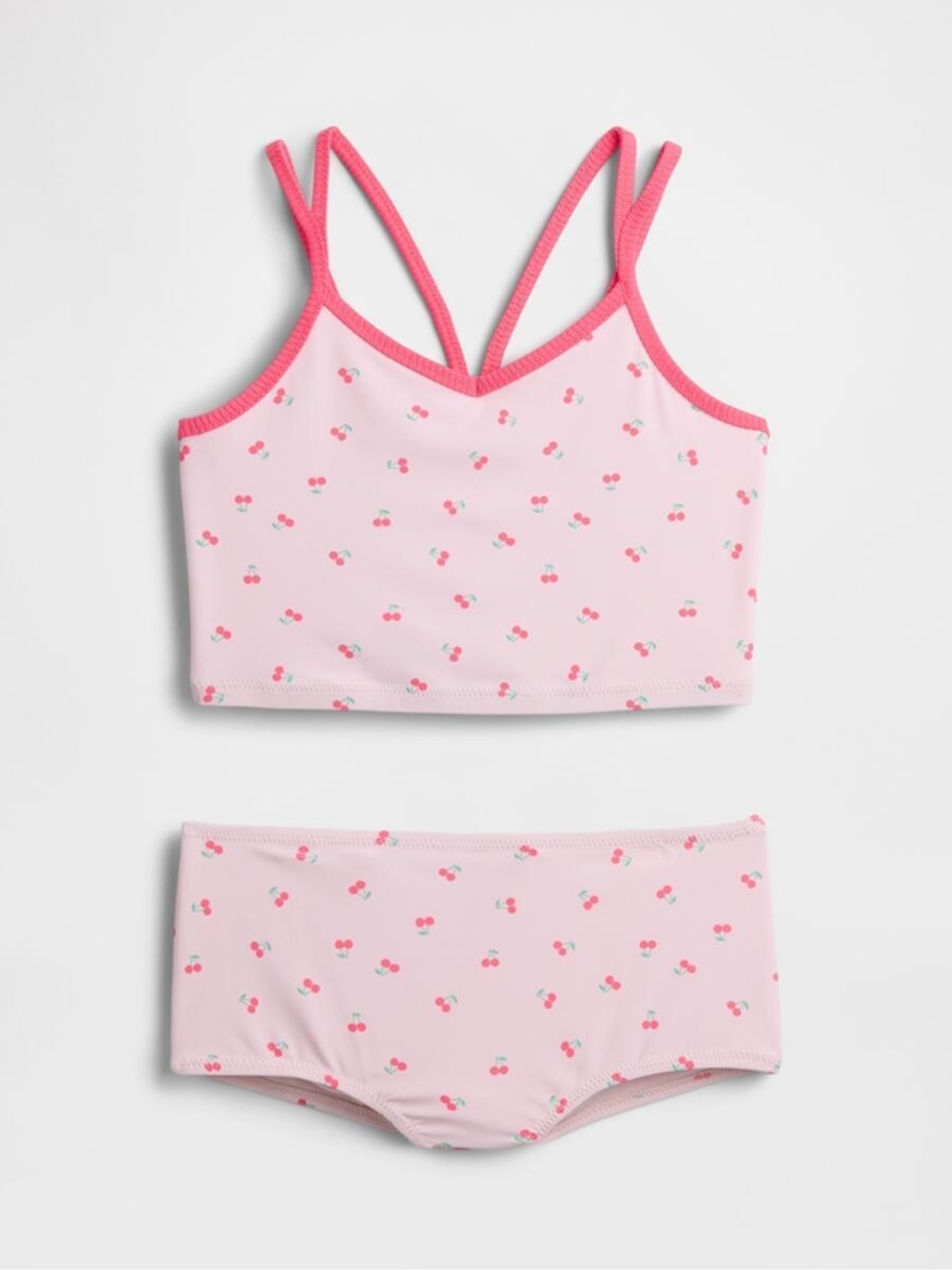 Pink Cherry Two-Piece Swim Set - Image 1 of 3