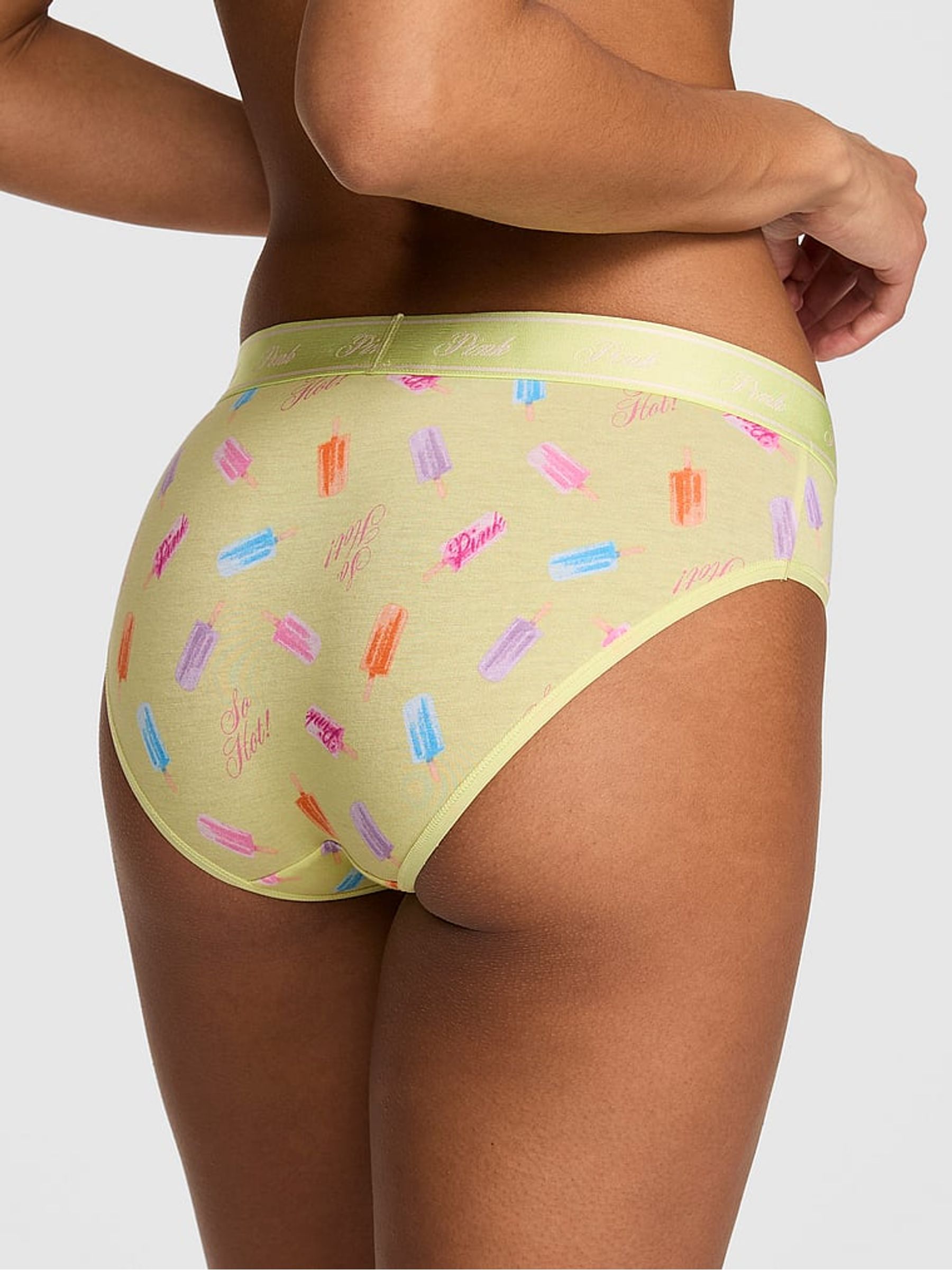 Tropical Pear Green Hipster Cotton Logo Knickers - Image 2 of 2