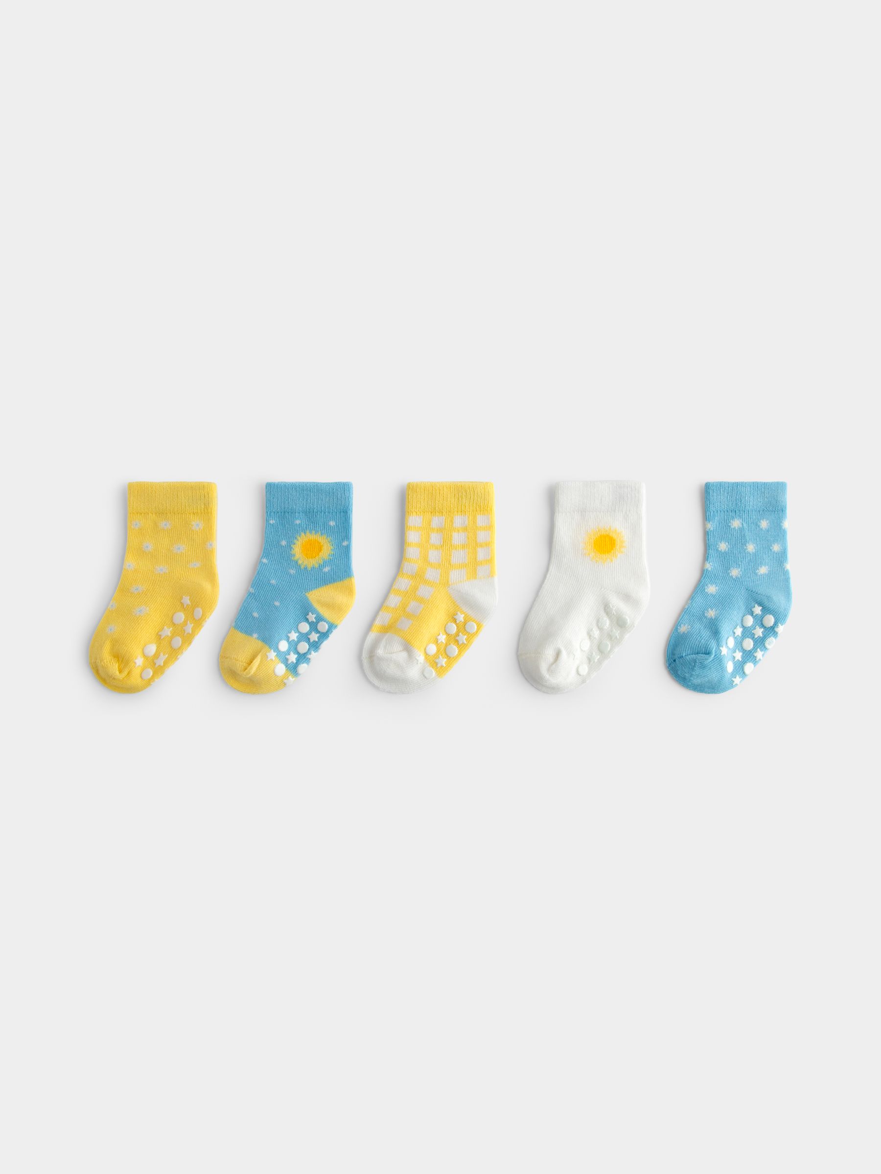 Light Yellow 5-Pack Frill Sunflower Socks - Image 2 of 3