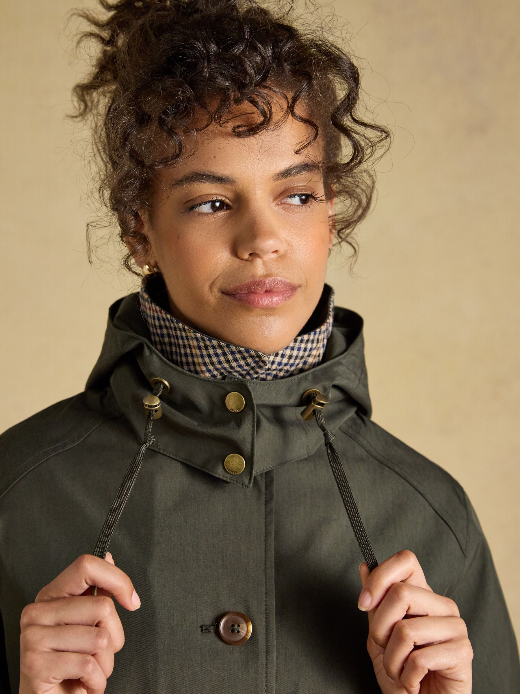 Rainmore Khaki Green Waterproof Button Through Raincoat - Image 6 of 10