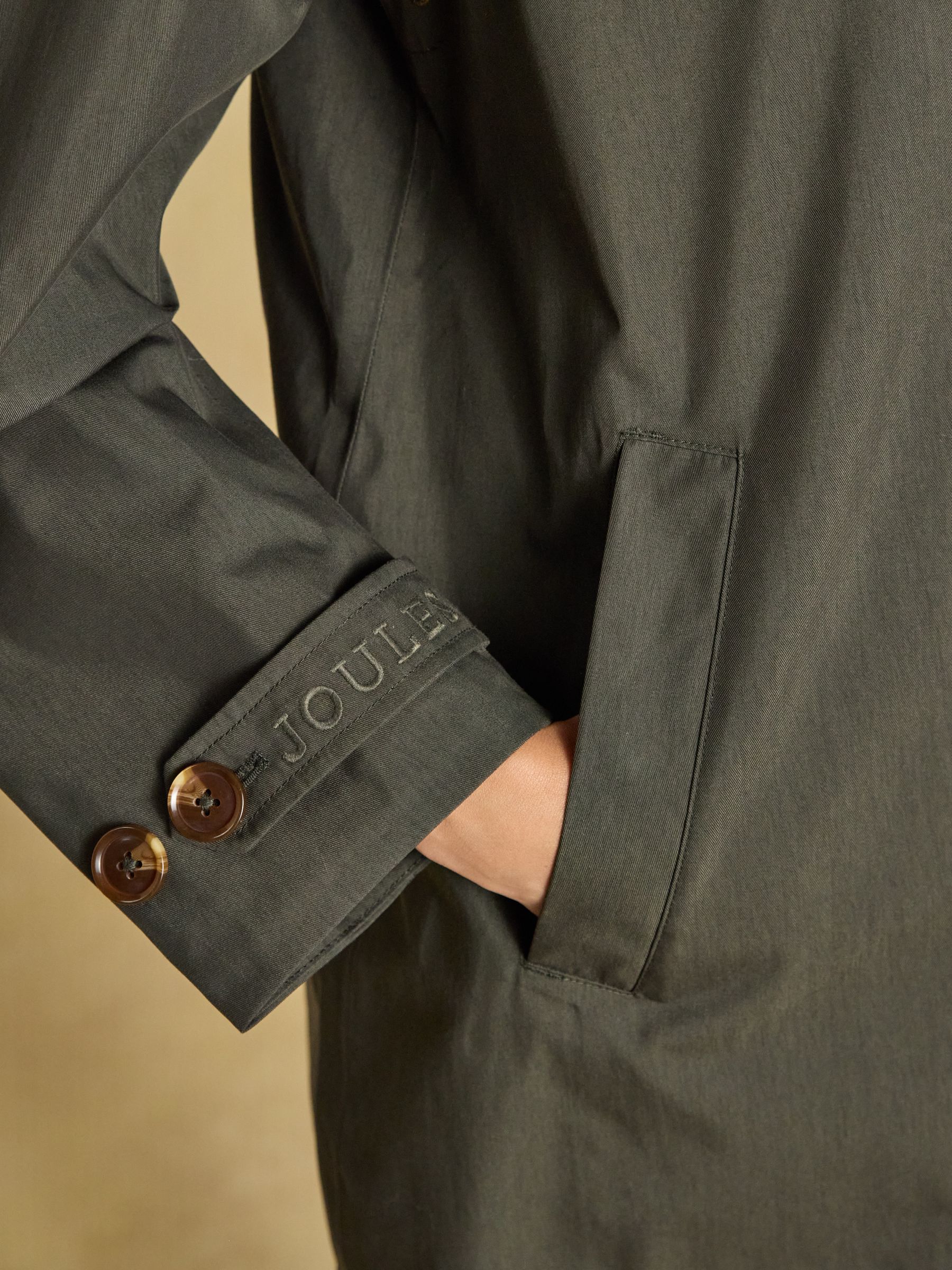 Rainmore Khaki Green Waterproof Button Through Raincoat - Image 7 of 10