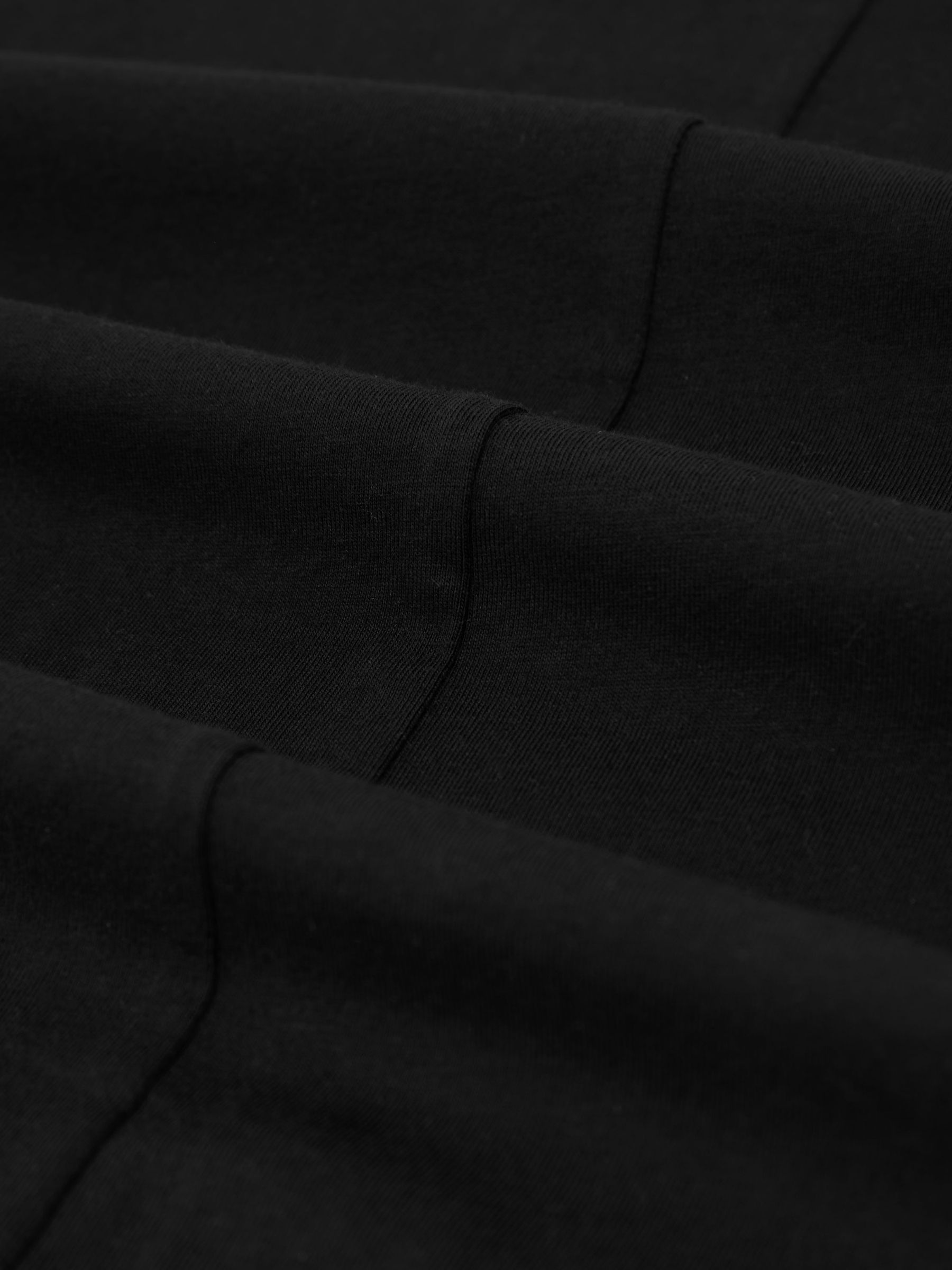 Cotton Cap-Sleeve T-Shirt in Black - image 3