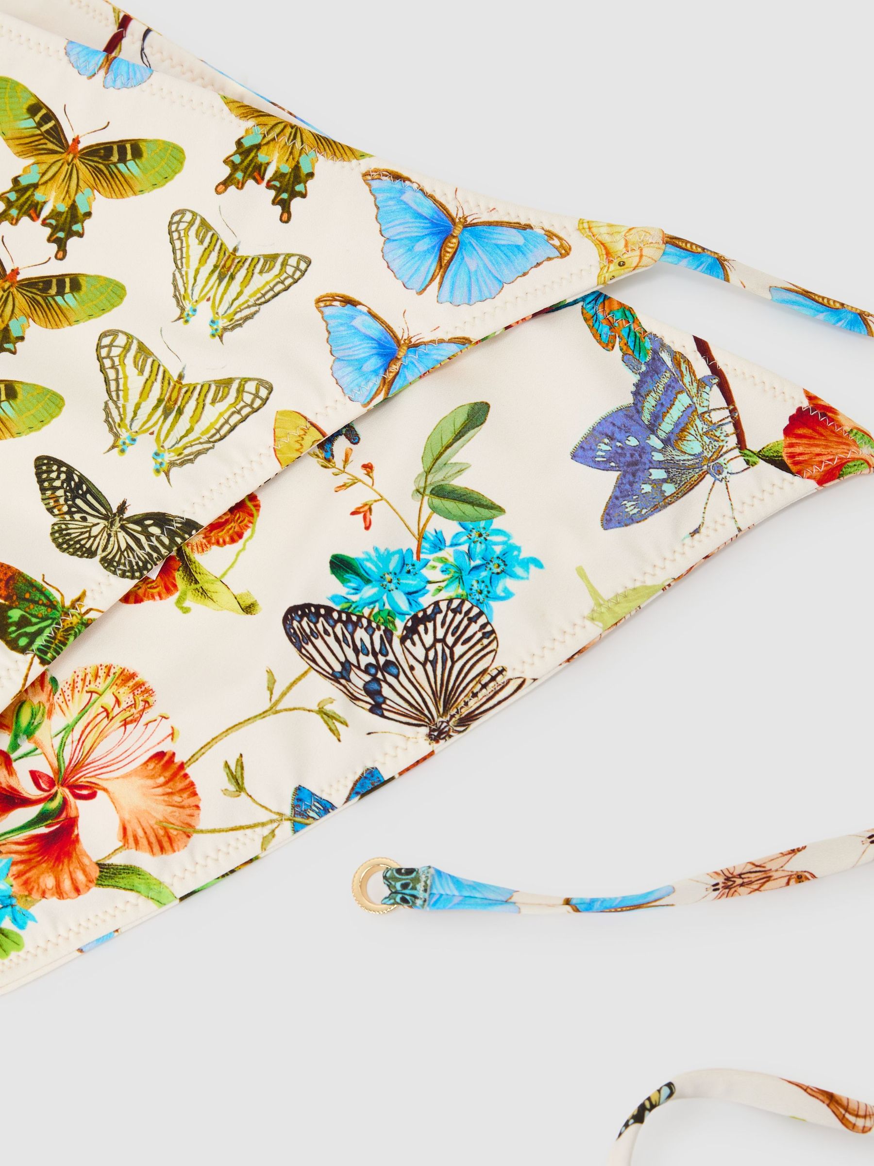 Reiss | NYBG Printed Reversible Bikini Bottoms in Cream Print - Image 7 of 7
