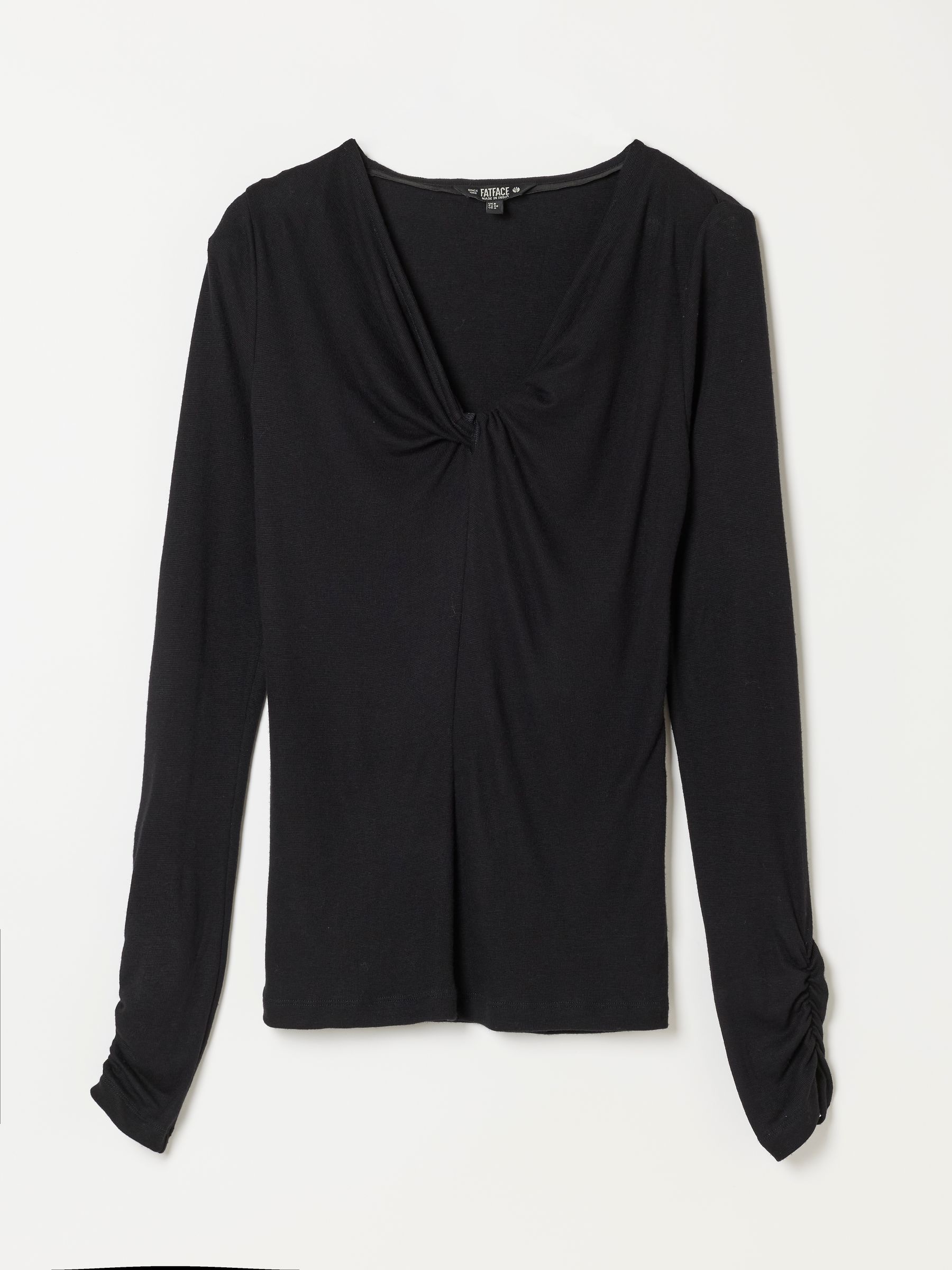 Tallulah Black Twist Front Long Sleeve Top - Image 6 of 6 Tallulah Black Twist Front Long Sleeve Top - Image 6 of 6