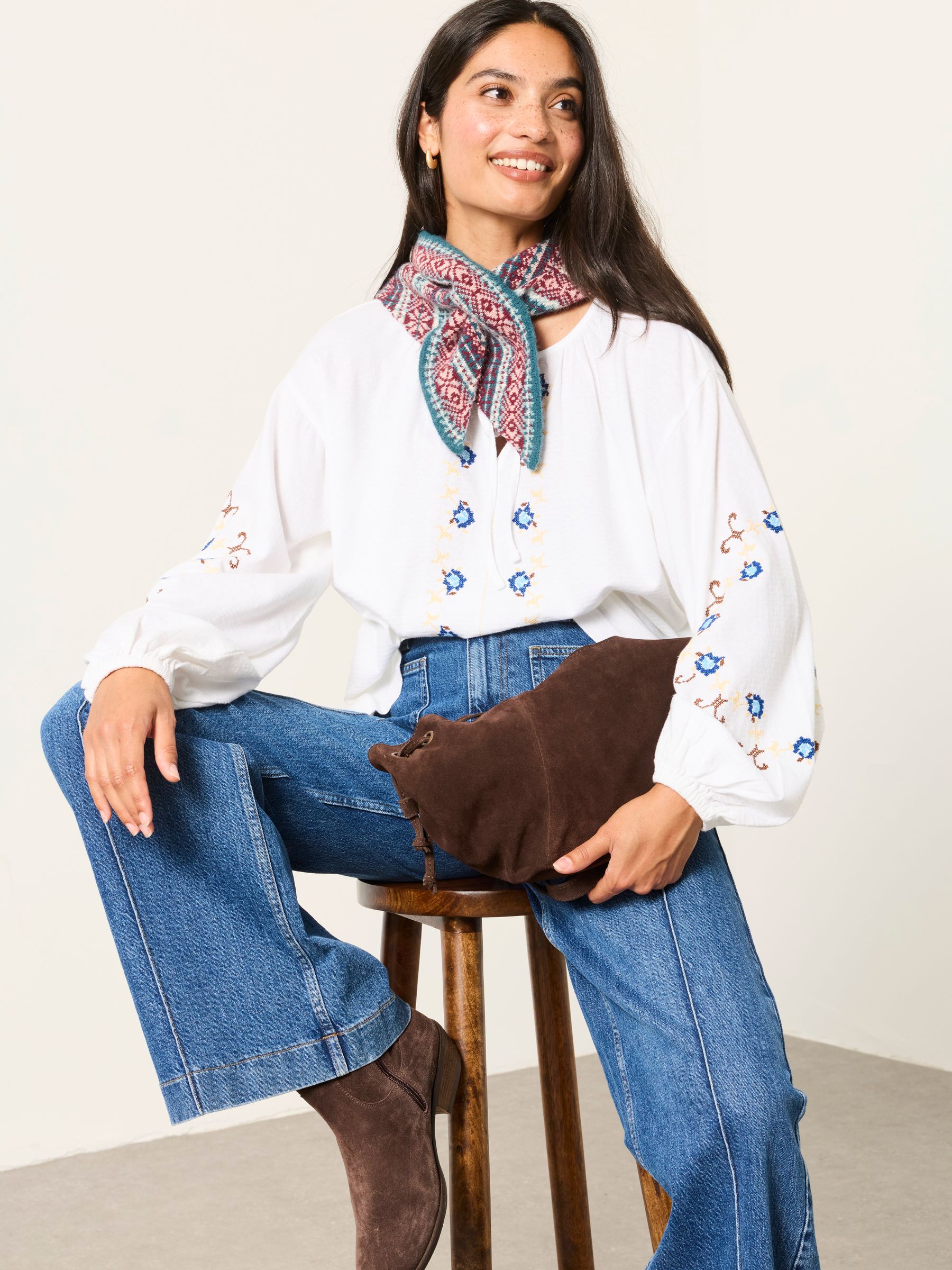 Izzy White Embroidered Top - Image 3 of 5