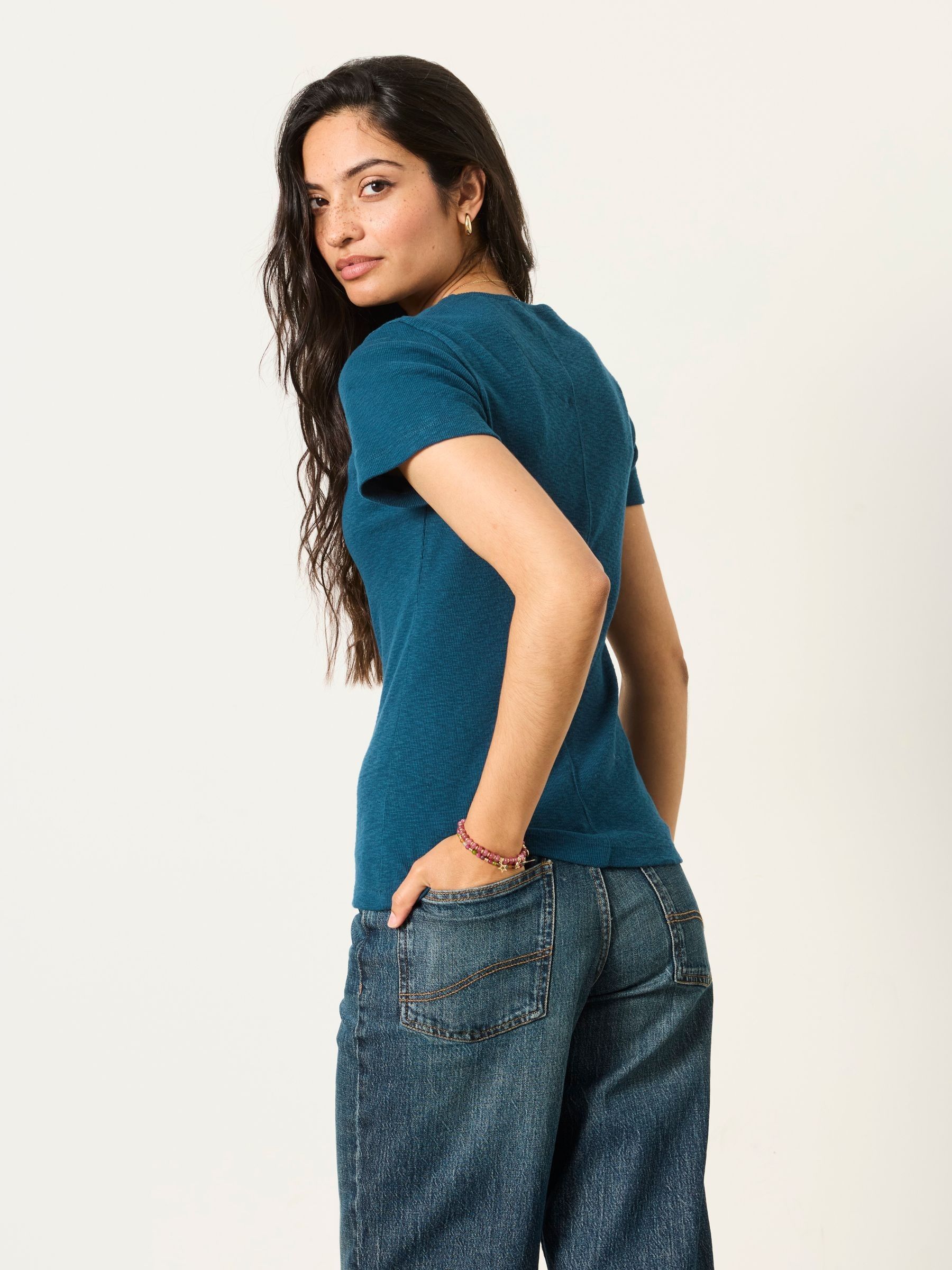 Celia Indigo Blue Short Sleeve T-Shirt - Image 2 of 6