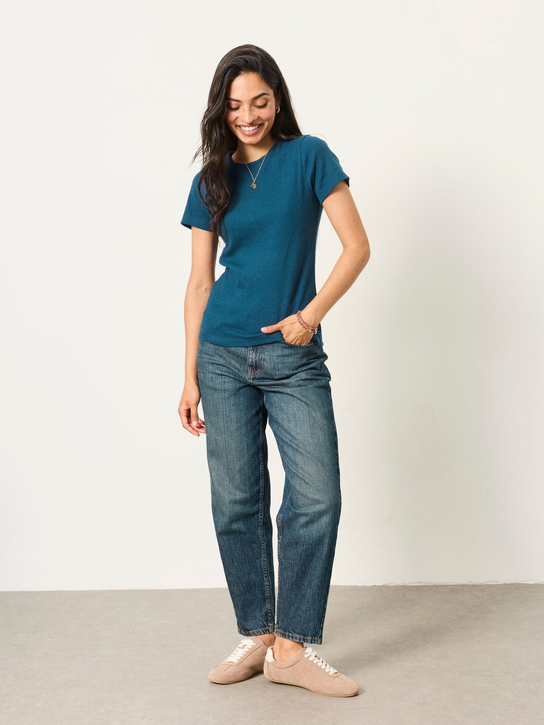Celia Indigo Blue Short Sleeve T-Shirt - Image 4 of 6