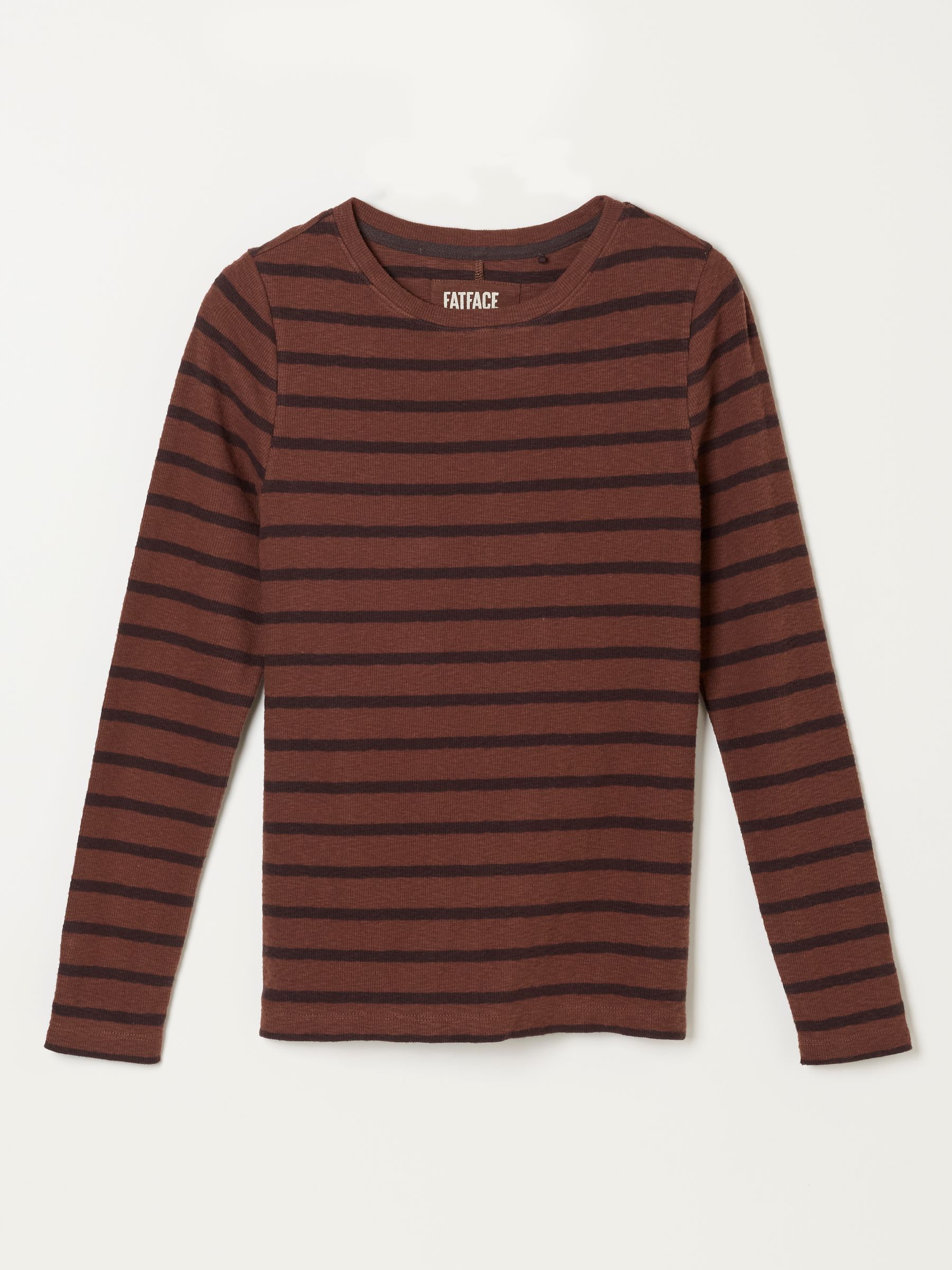 Callie Brown Stripe Long Sleeve Top - Image 6 of 6