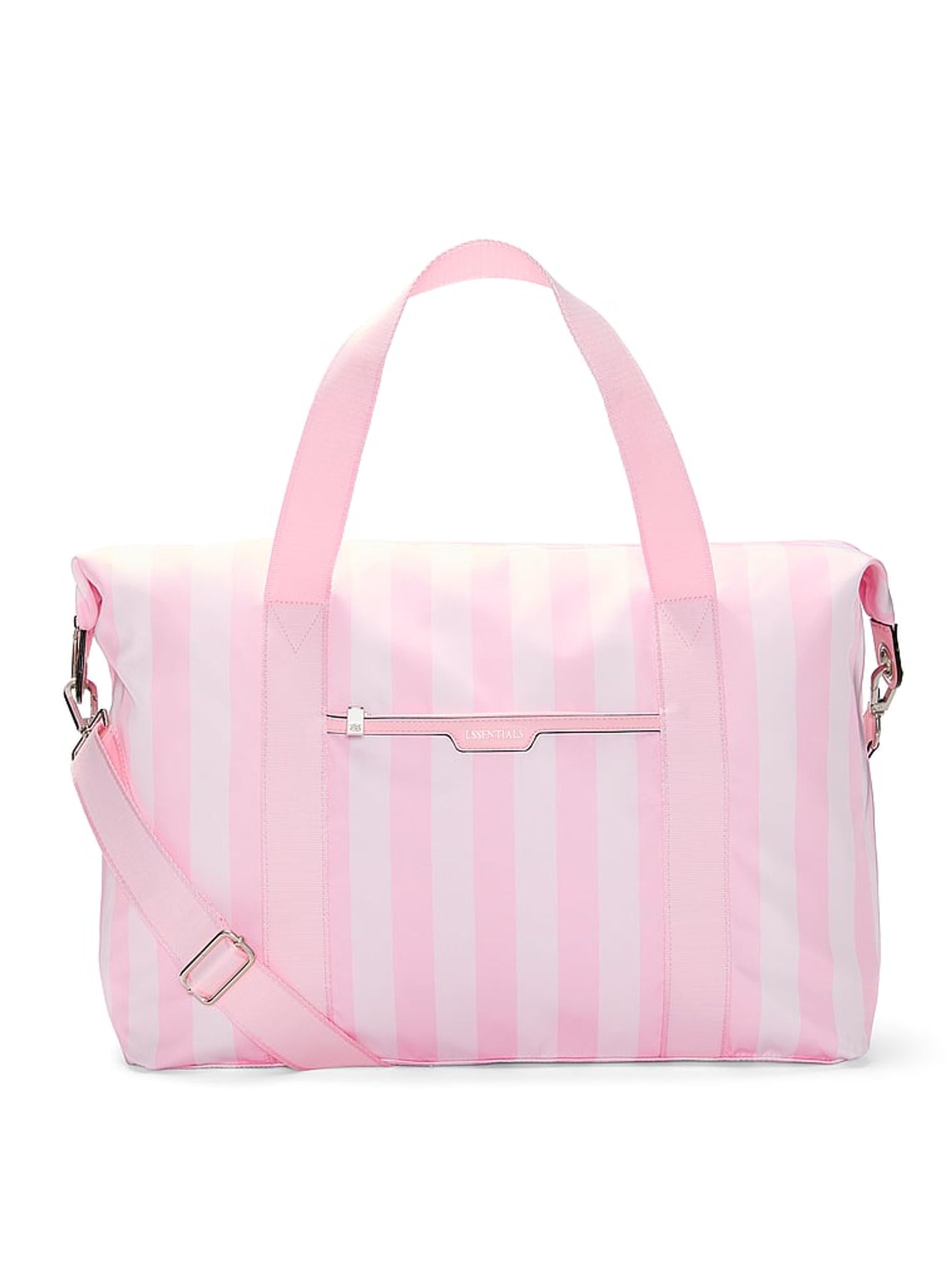 Iconic Stripe Pink Overnight Travel Bag - Image 1 of 3