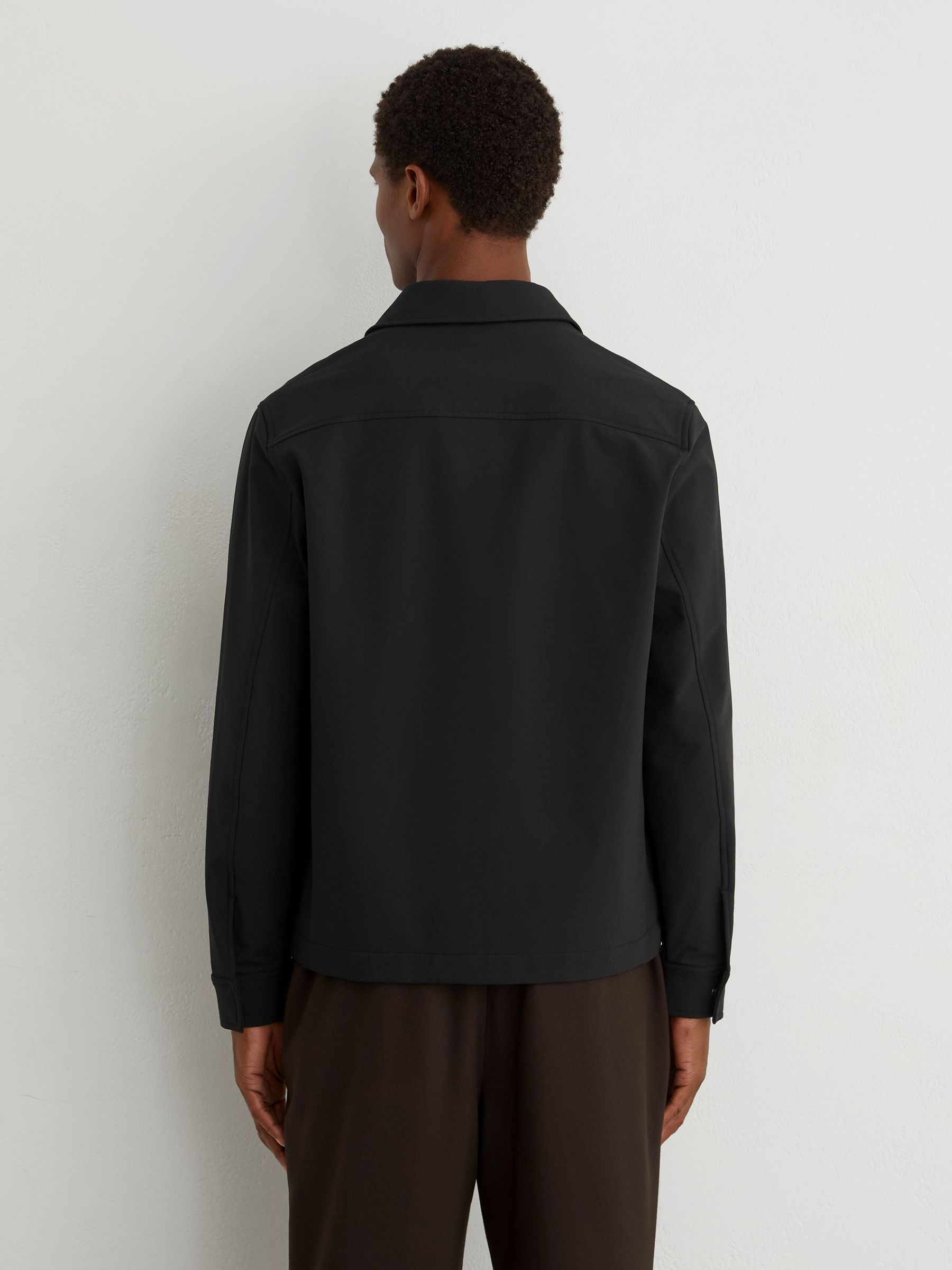 Technical Twin-Pocket Overshirt in Black - Image 6 of 7