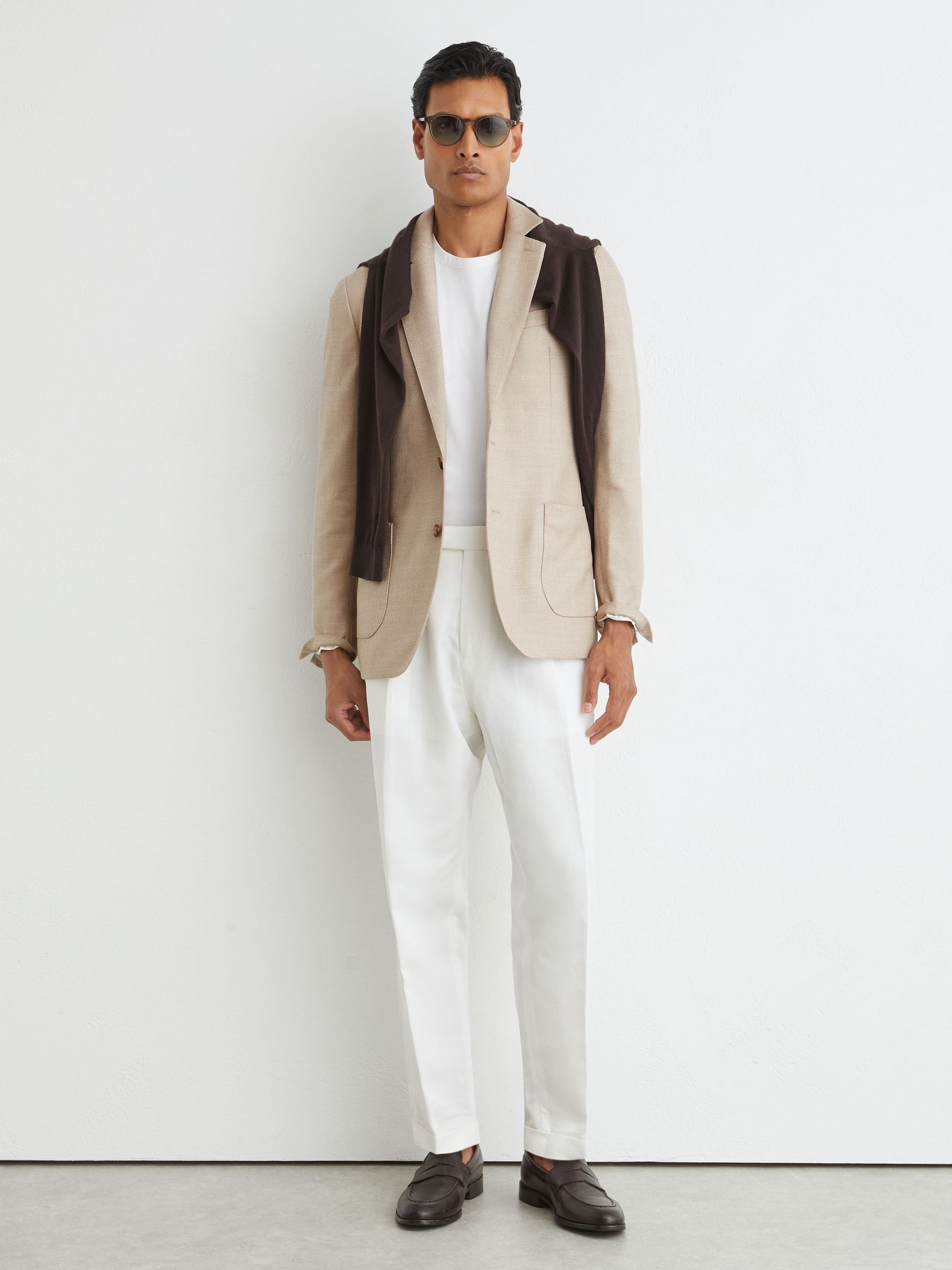 Suit Jackets in Oatmeal - Image 1 of 7 Suit Jackets in Oatmeal - Image 1 of 7
