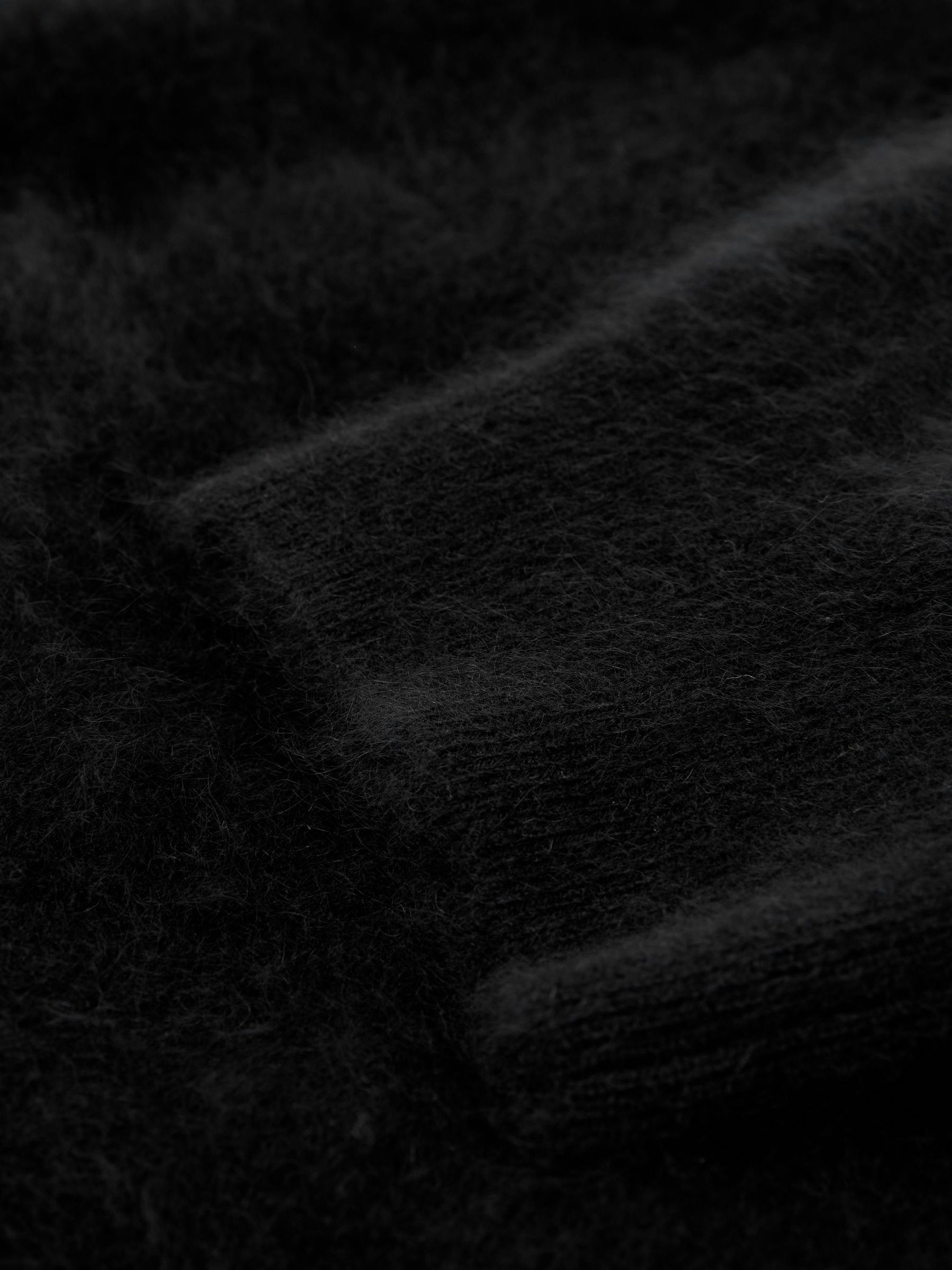 Haut à manches courtes 100% cachemire brossé noir - Image 7 de 7