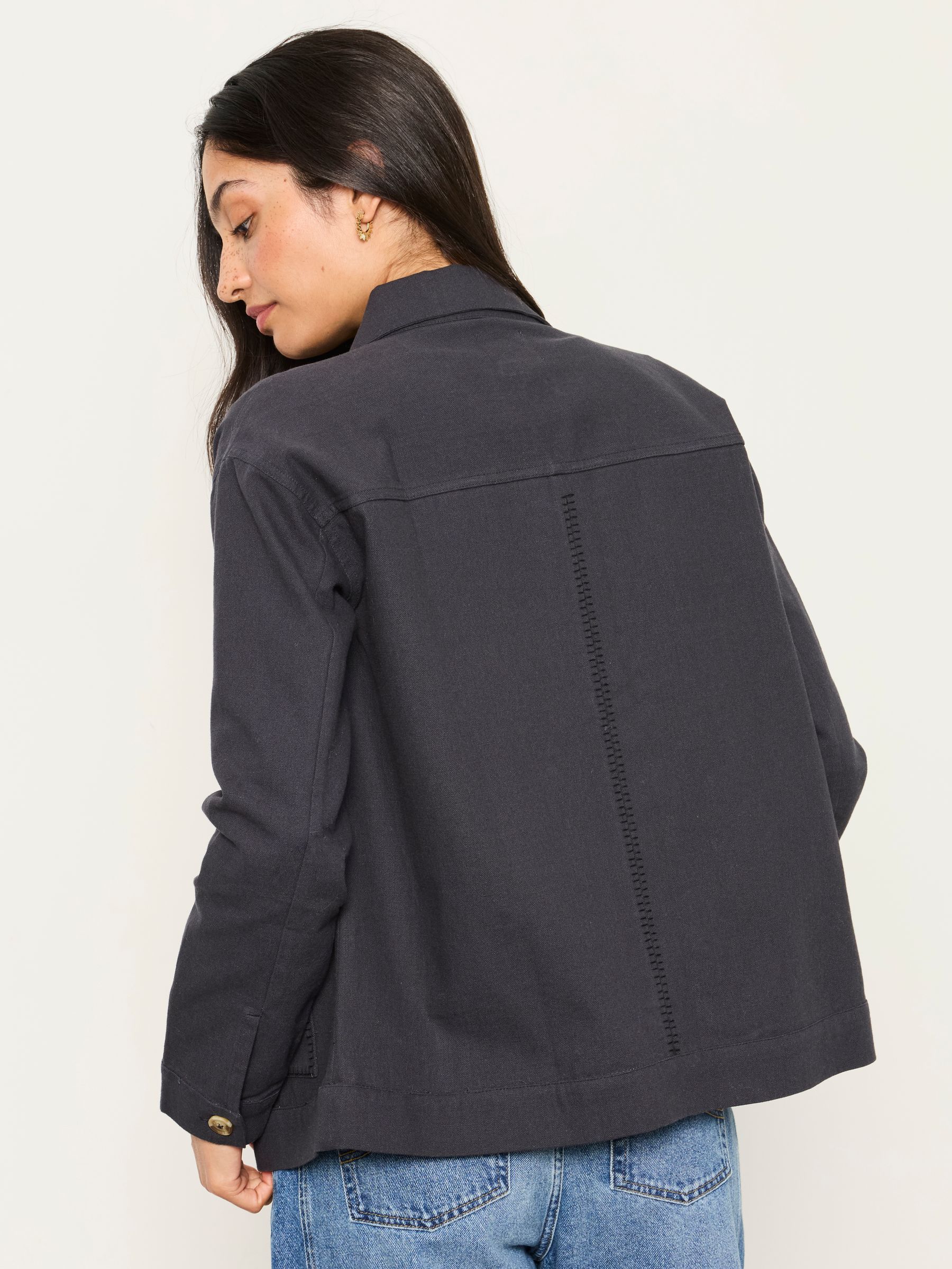 Isabelle Charcoal Grey Petite Embroidered Jacket - Image 2 of 6 Isabelle Charcoal Grey Petite Embroidered Jacket - Image 2 of 6