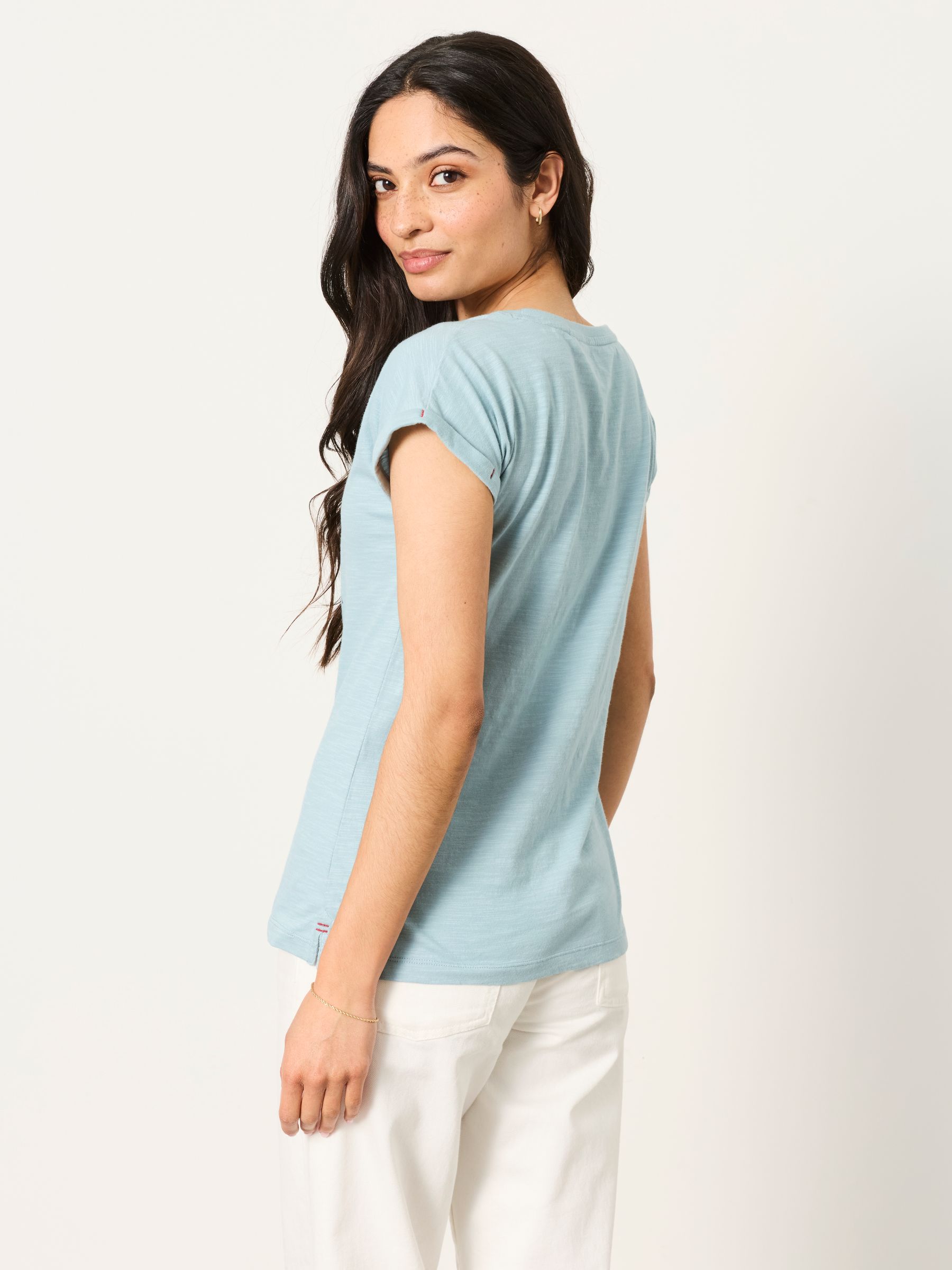 Blue Snoopy Heart Graphic T-Shirt - Image 2 of 5