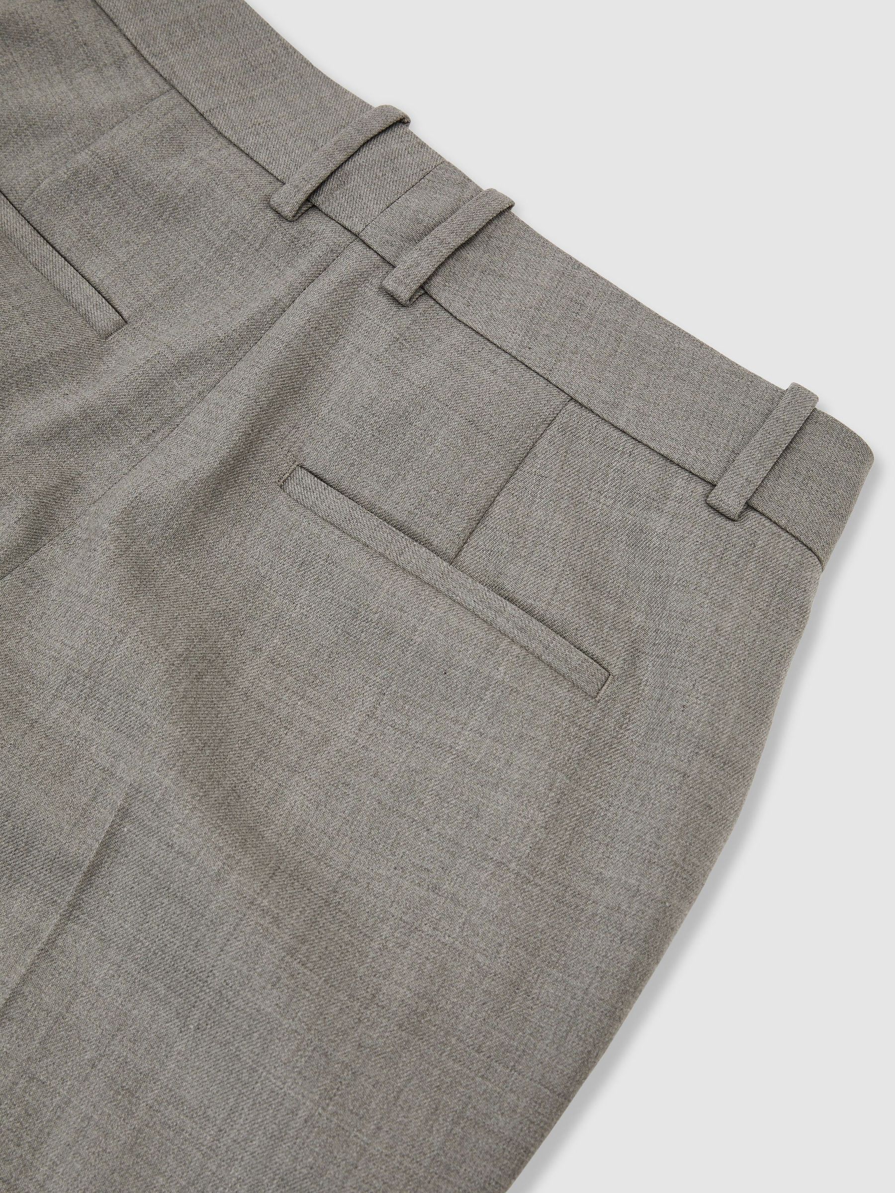 Wool-Blend Slim-Leg Trousers in Light Grey - Obrázek 7 z 7