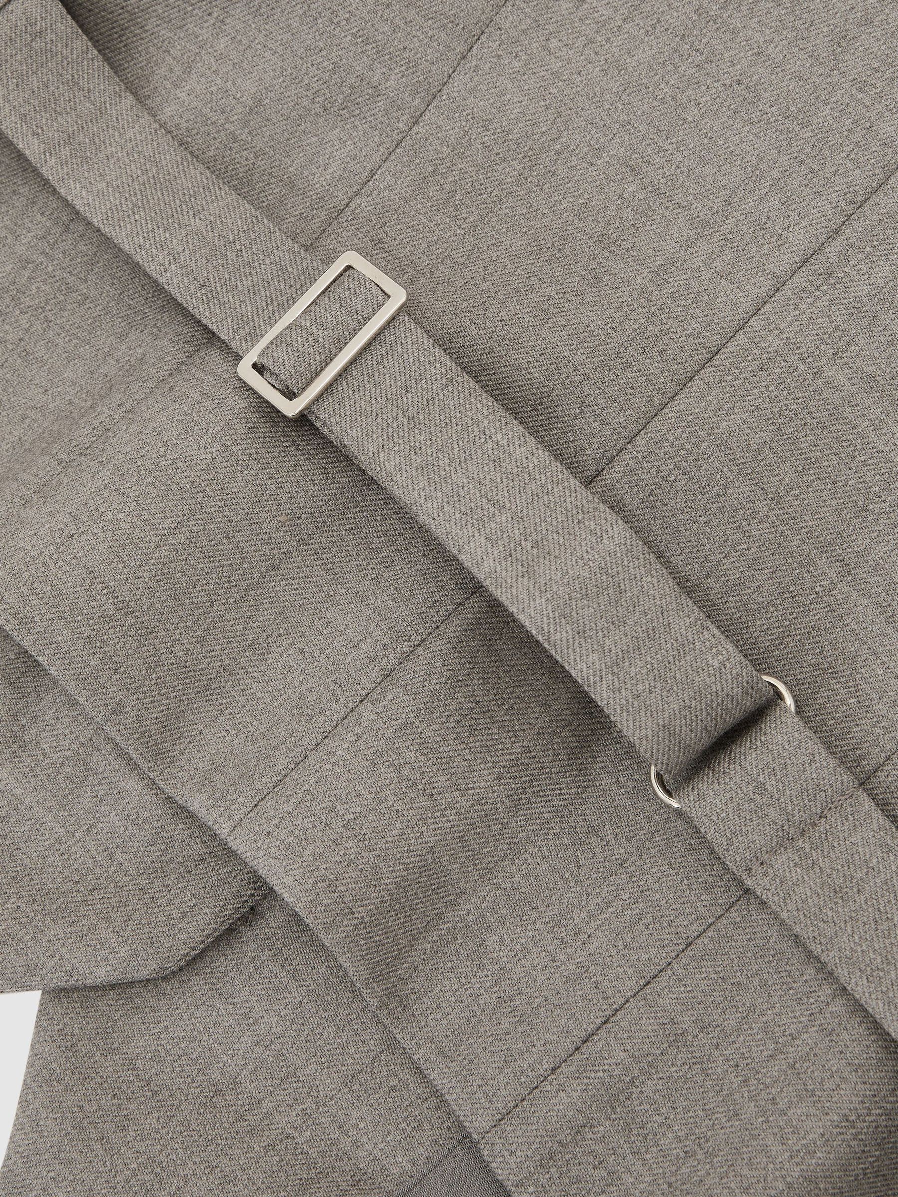 Wool-Blend Tailored Waistcoat in Light Grey - Image 9 of 10