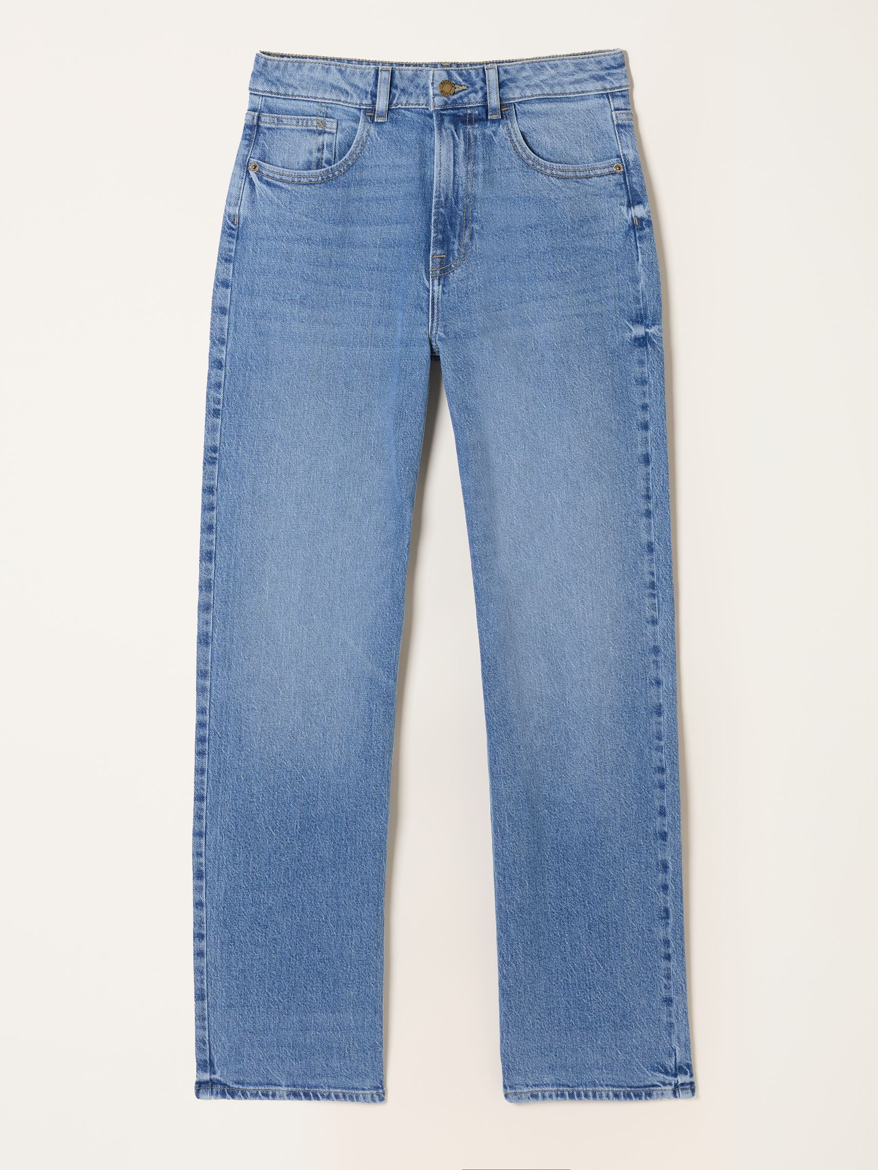 Relaxed Straight Jeans in Light Wash | FatFace USA