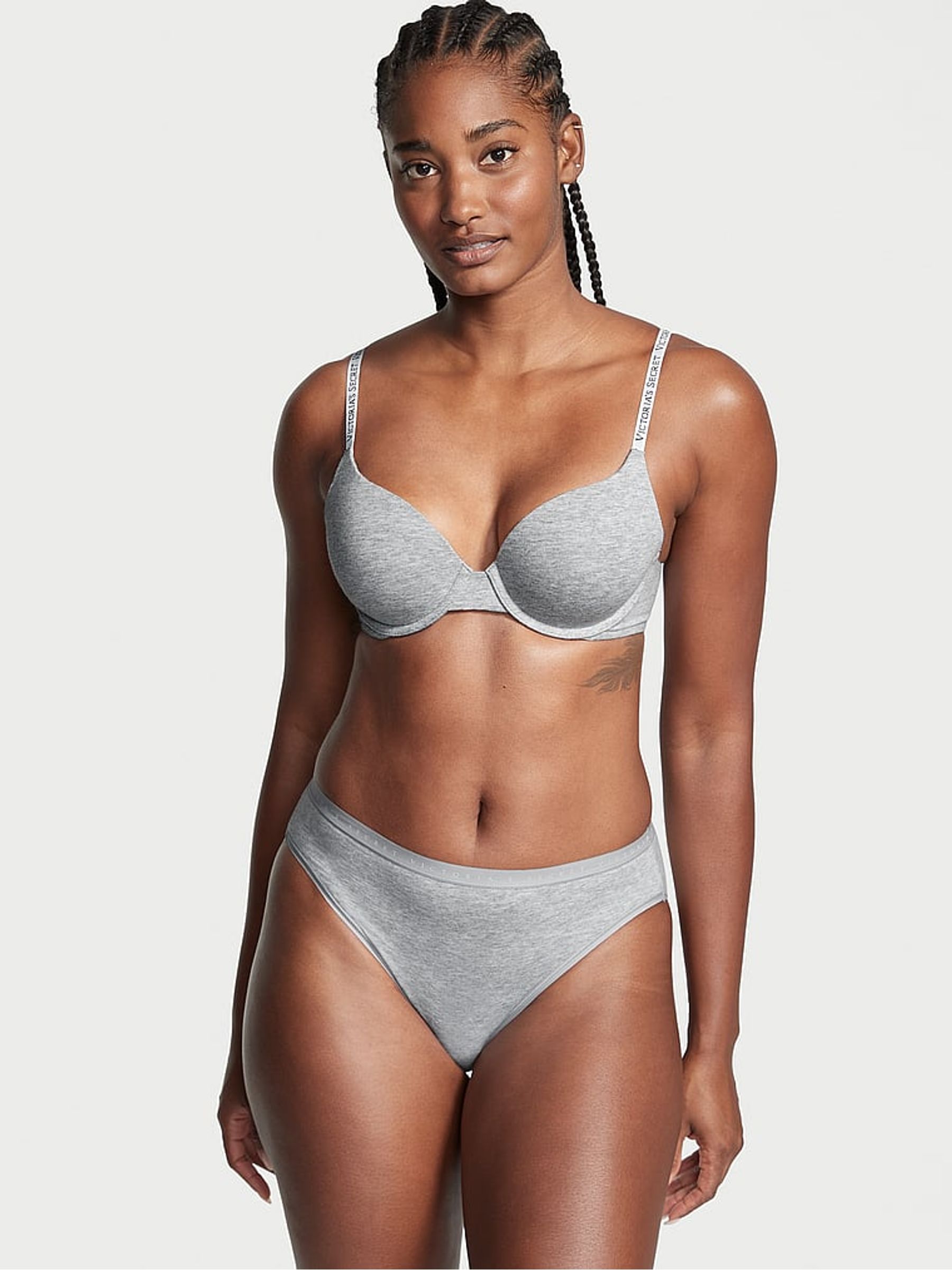 Grey/Black/Pink/Purple Brief 5 Pack Knickers - Image 2 of 3