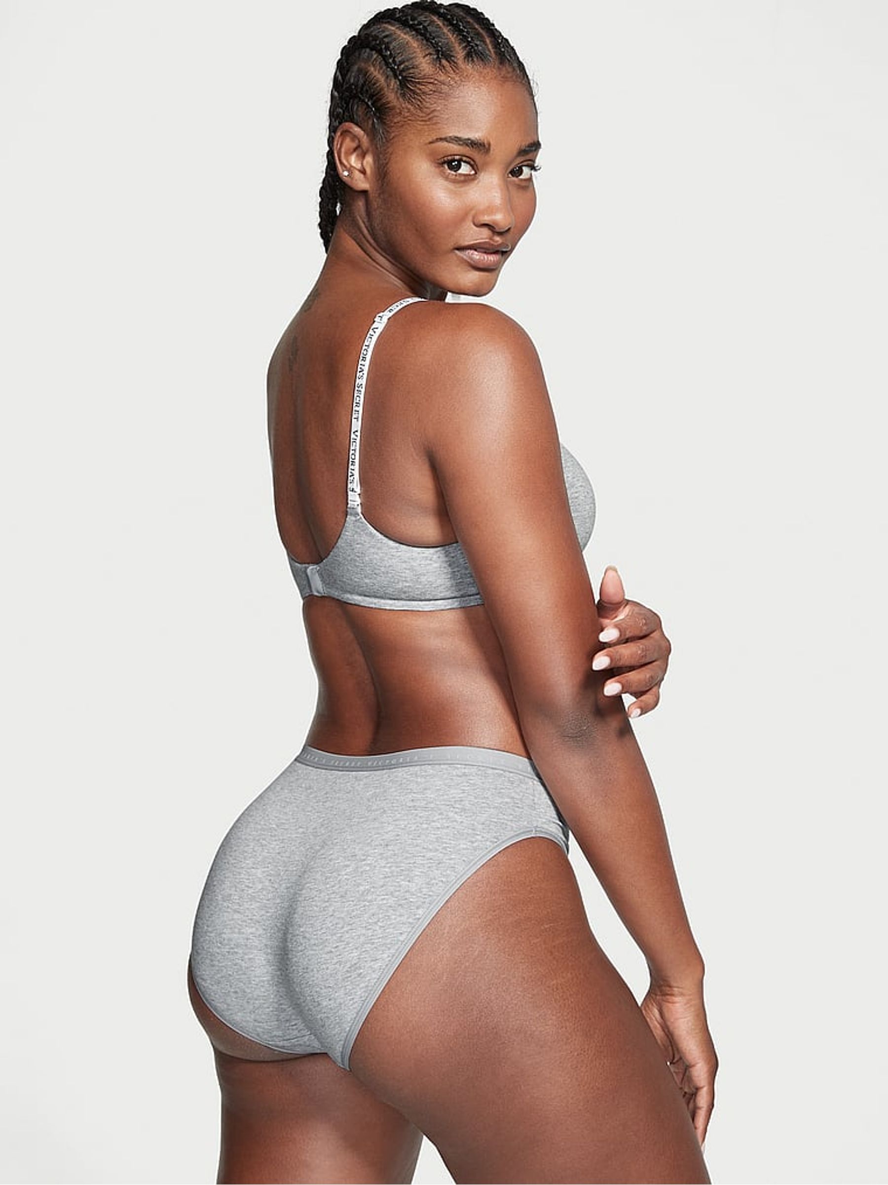 Grey/Black/Pink/Purple Brief 5 Pack Knickers - Image 3 of 3