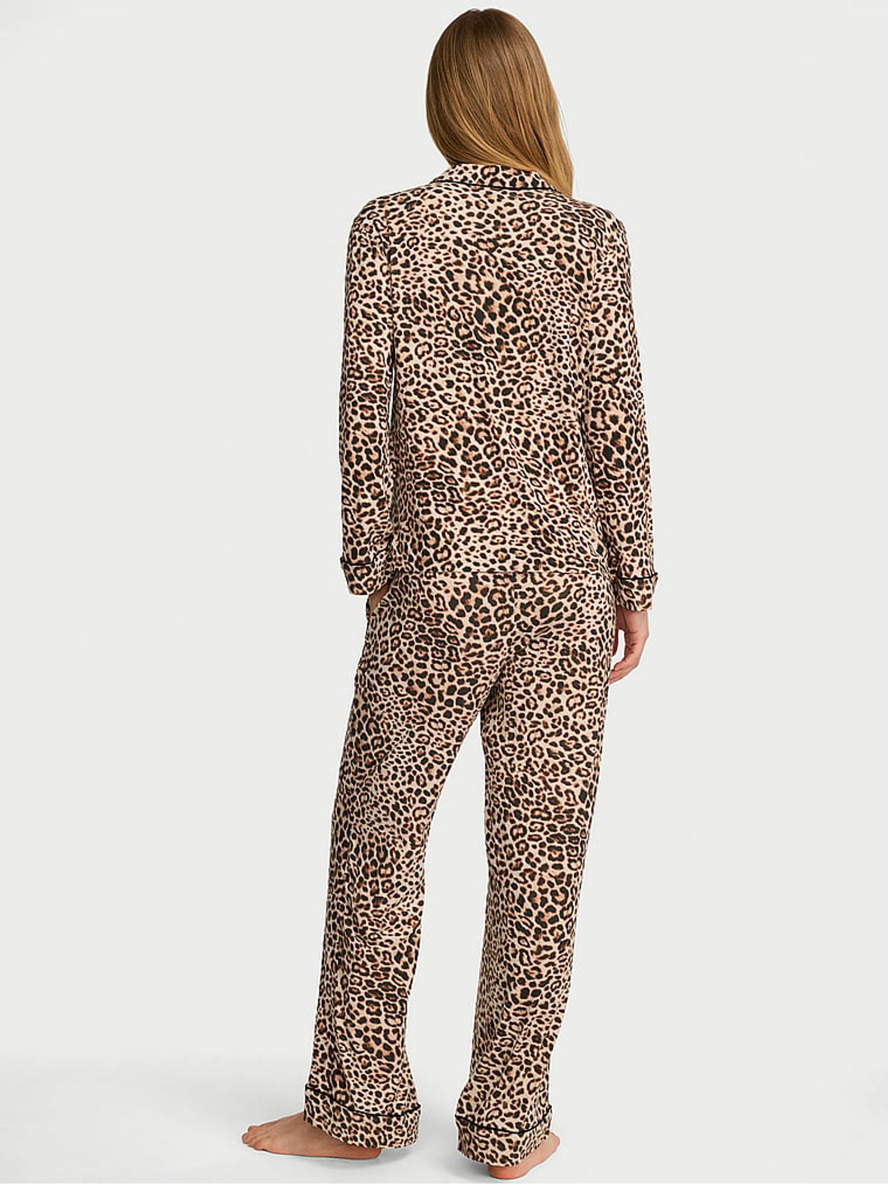 Leopard Brown Modal Long Pyjamas Set - Image 2 of 3