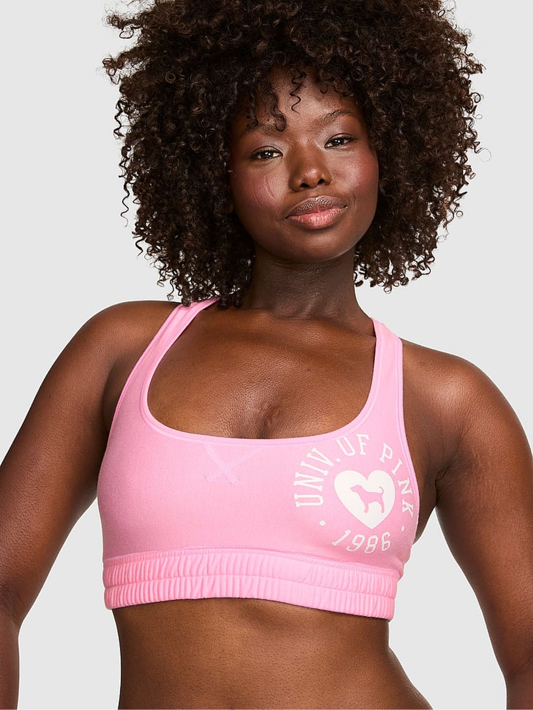 Pink Lollipop Logo Fleece Racerback Bralette - Image 1 of 2