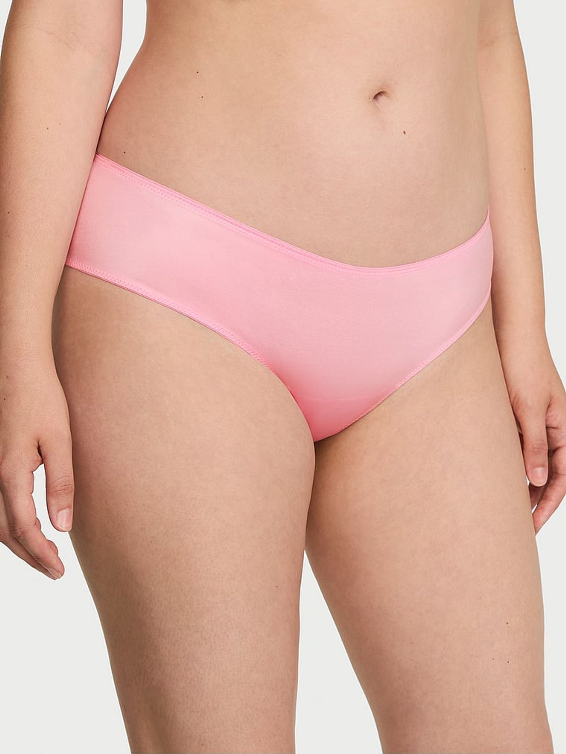 Victoria Pink Cheeky Shine Bow Knickers - Image 1 of 2 Victoria Pink Cheeky Shine Bow Knickers - Image 1 of 2
