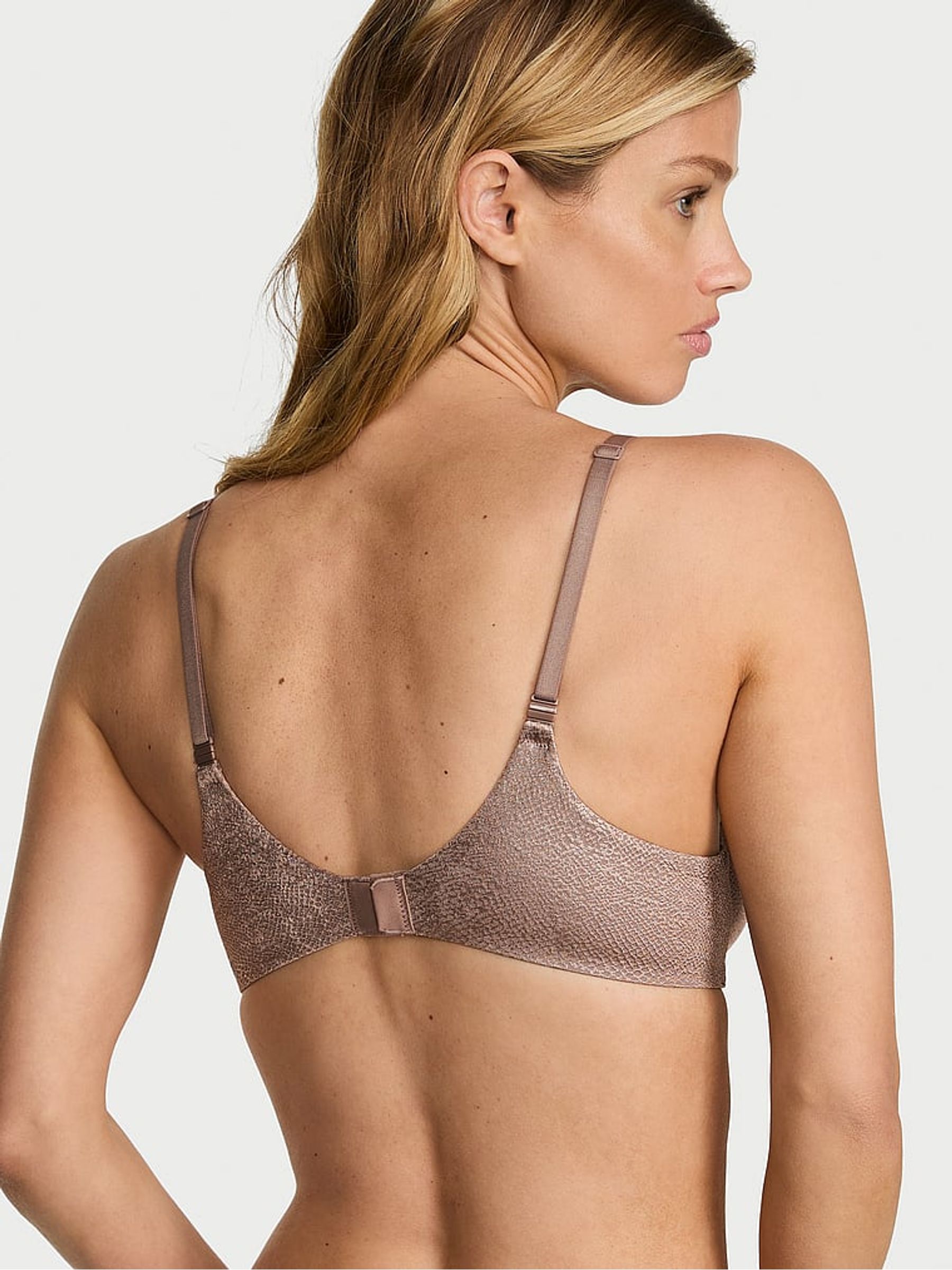 Coffee Brown Snake Lightly Lined Balcony Flexfactor Bra - Image 2 of 2