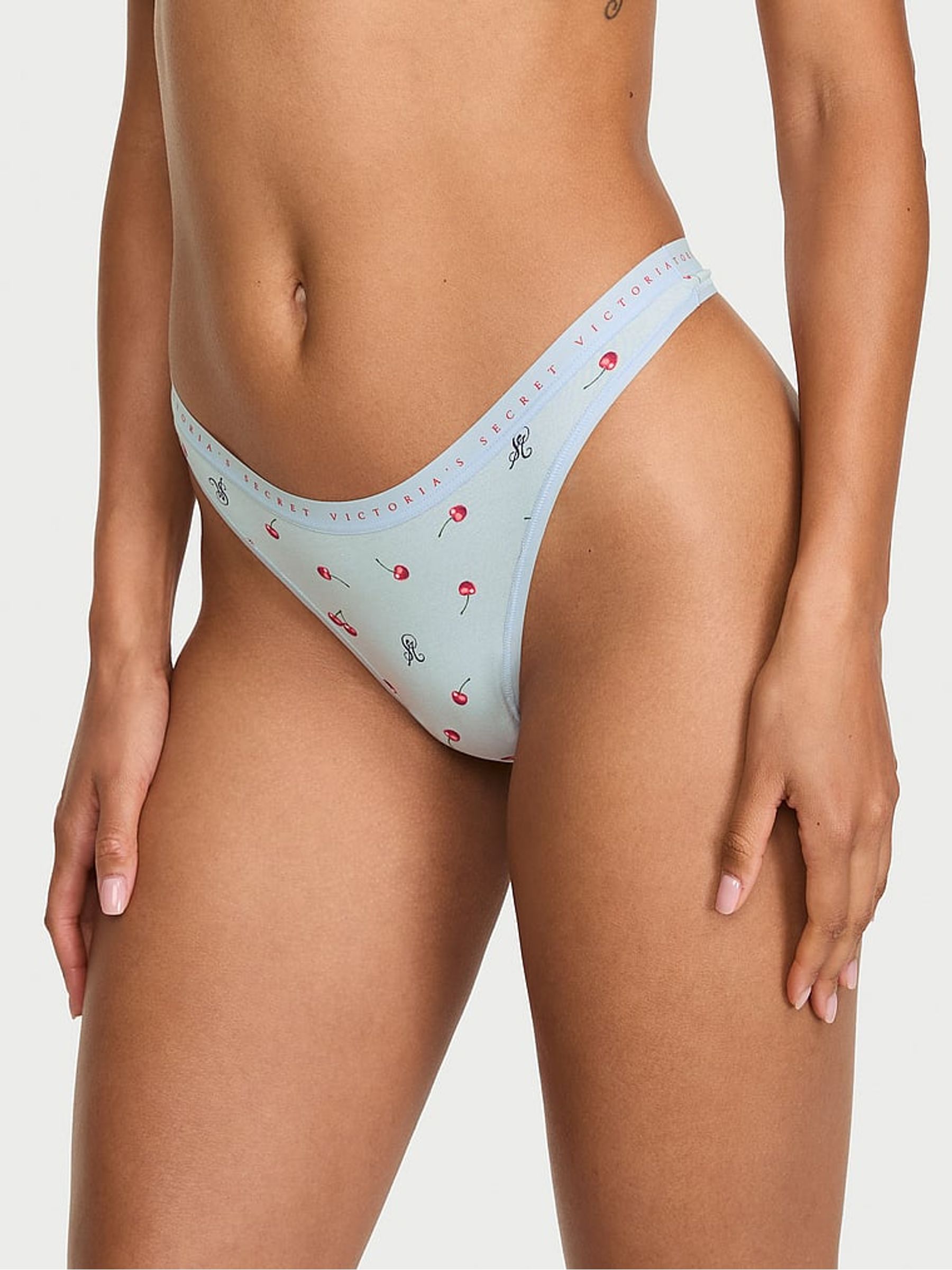 Blue Cherries Thong Knickers - Image 1 of 2 Blue Cherries Thong Knickers - Image 1 of 2