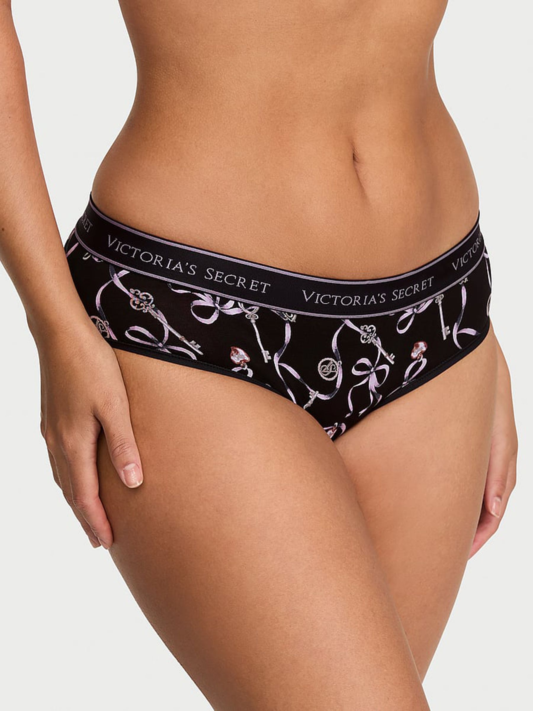 Black Key Ribbons Hipster Logo Knickers - Image 1 of 2